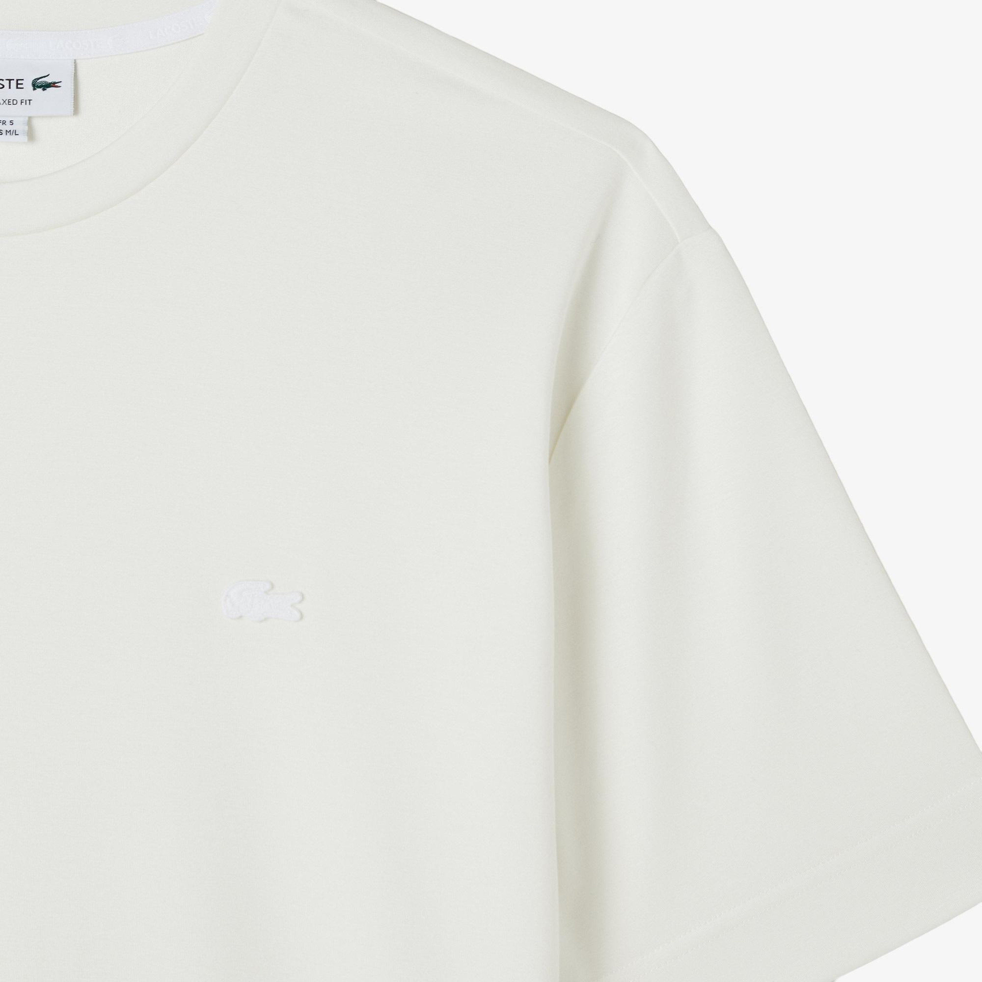Lacoste Erkek Oversize Fit Bisiklet Yaka Beyaz T-Shirt