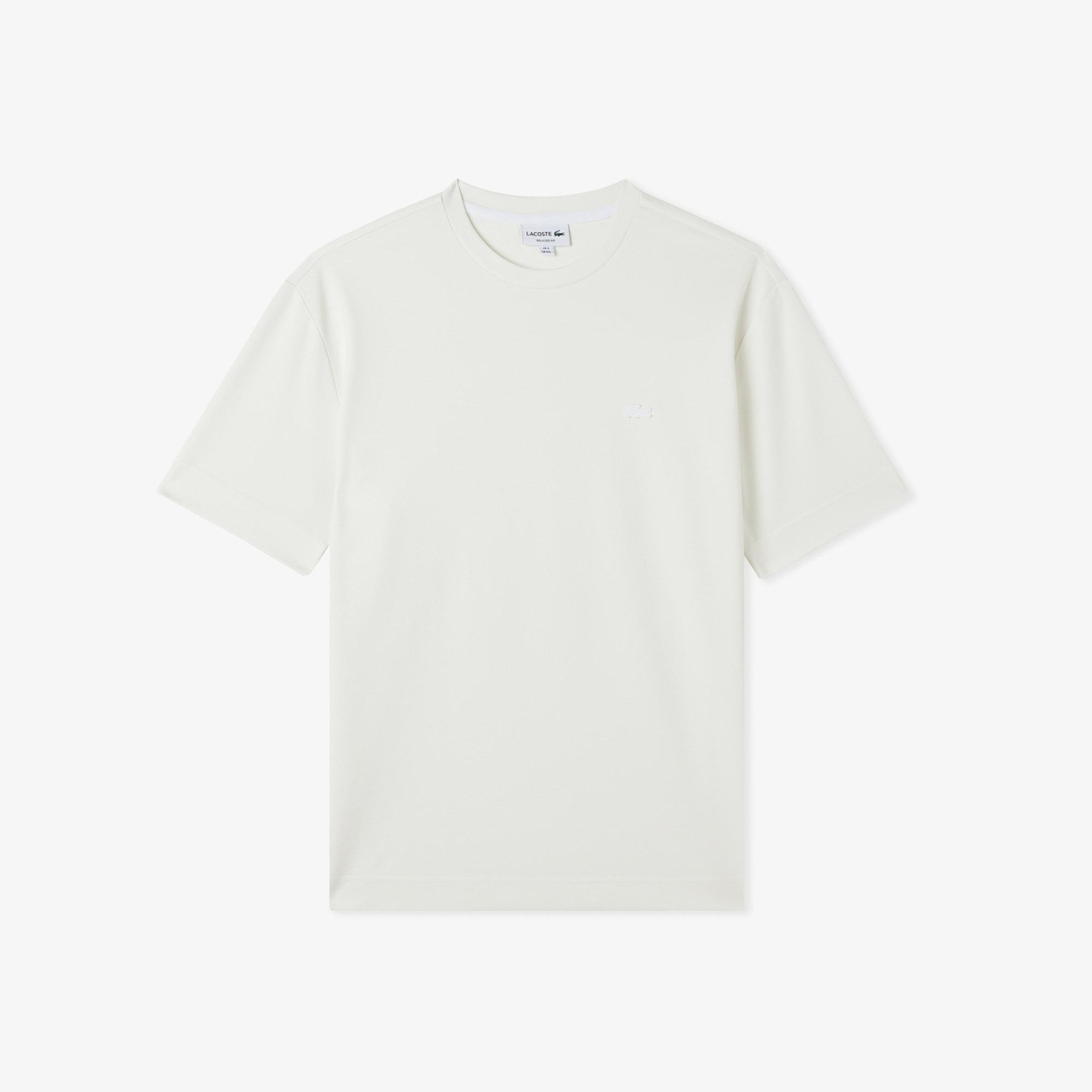 Lacoste Erkek Oversize Fit Bisiklet Yaka Beyaz T-Shirt