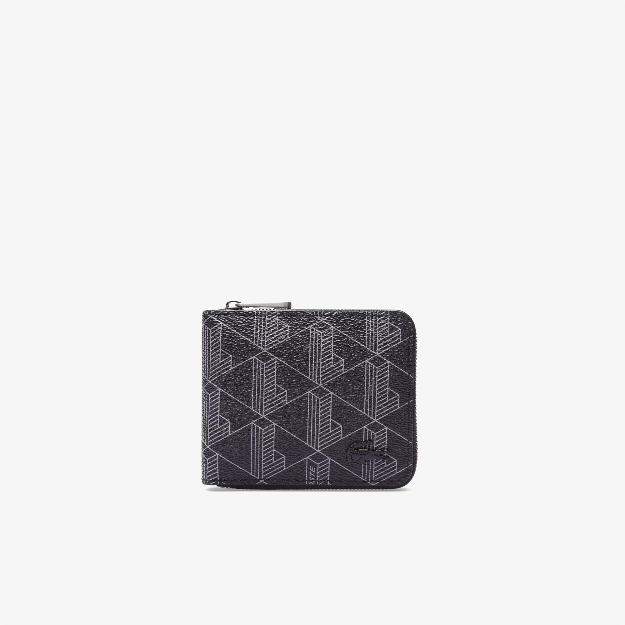 Lacoste The Blend Erkek Monogram Siyah Cüzdan