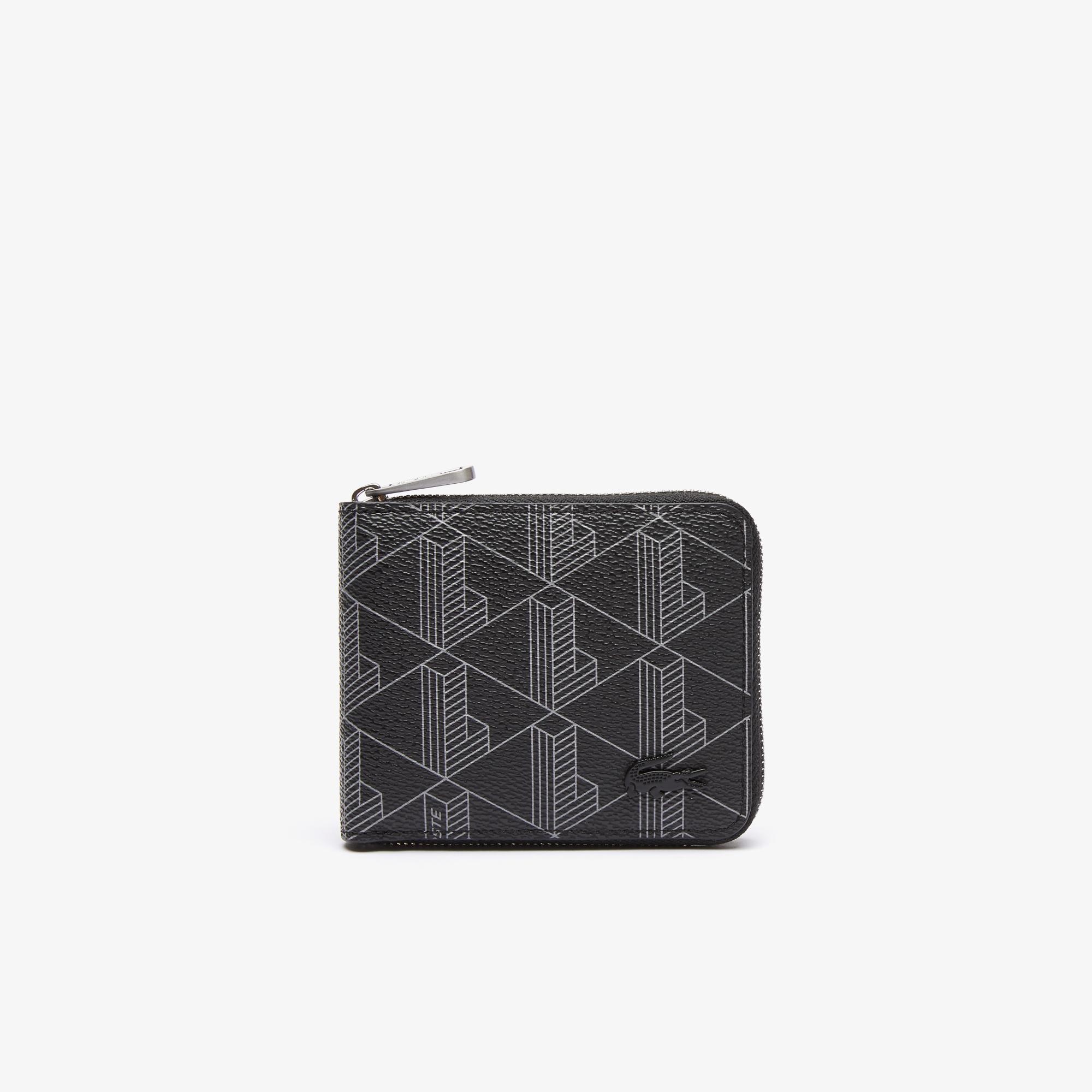 Lacoste The Blend Erkek Monogram Siyah Cüzdan