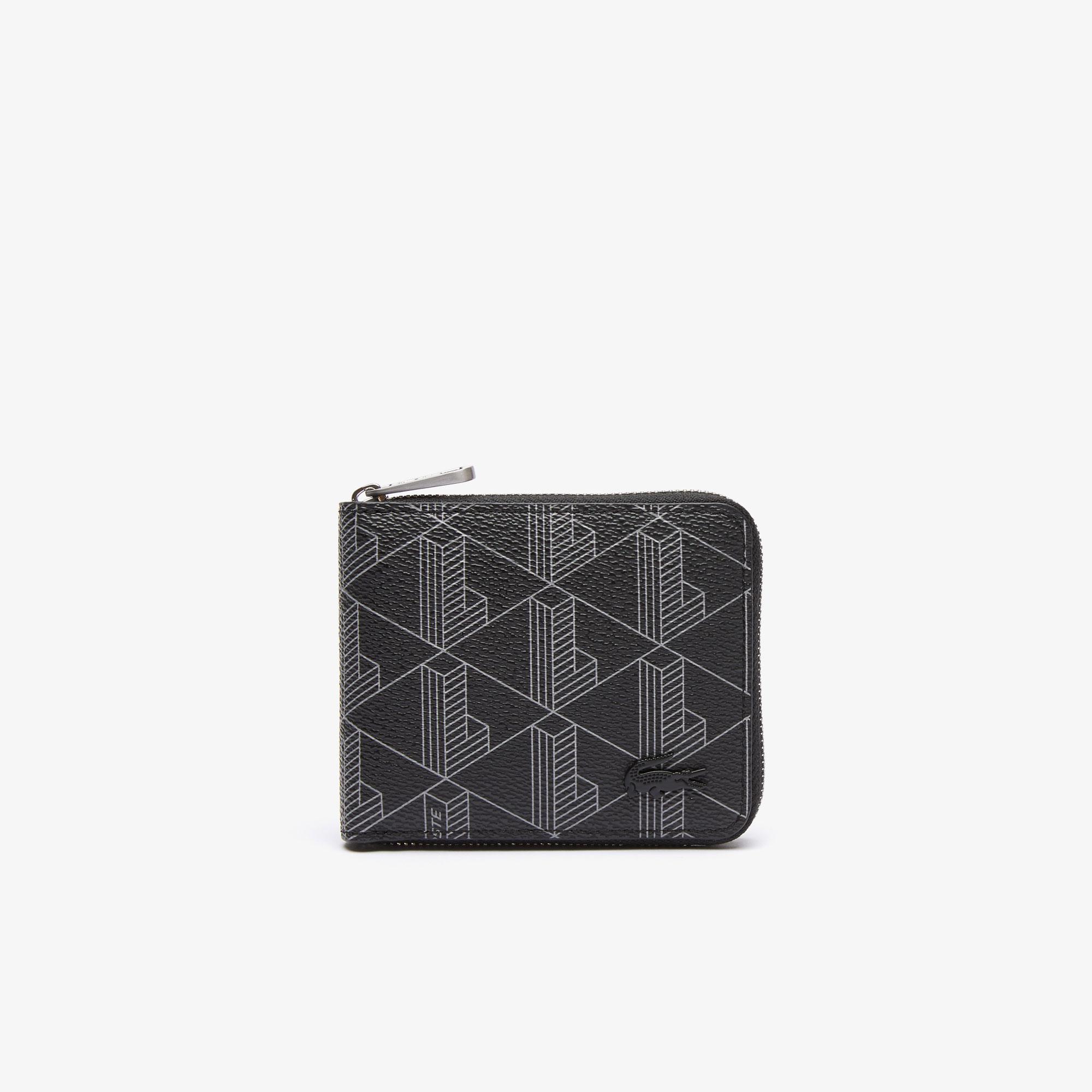 Lacoste The Blend Erkek Monogram Siyah Cüzdan