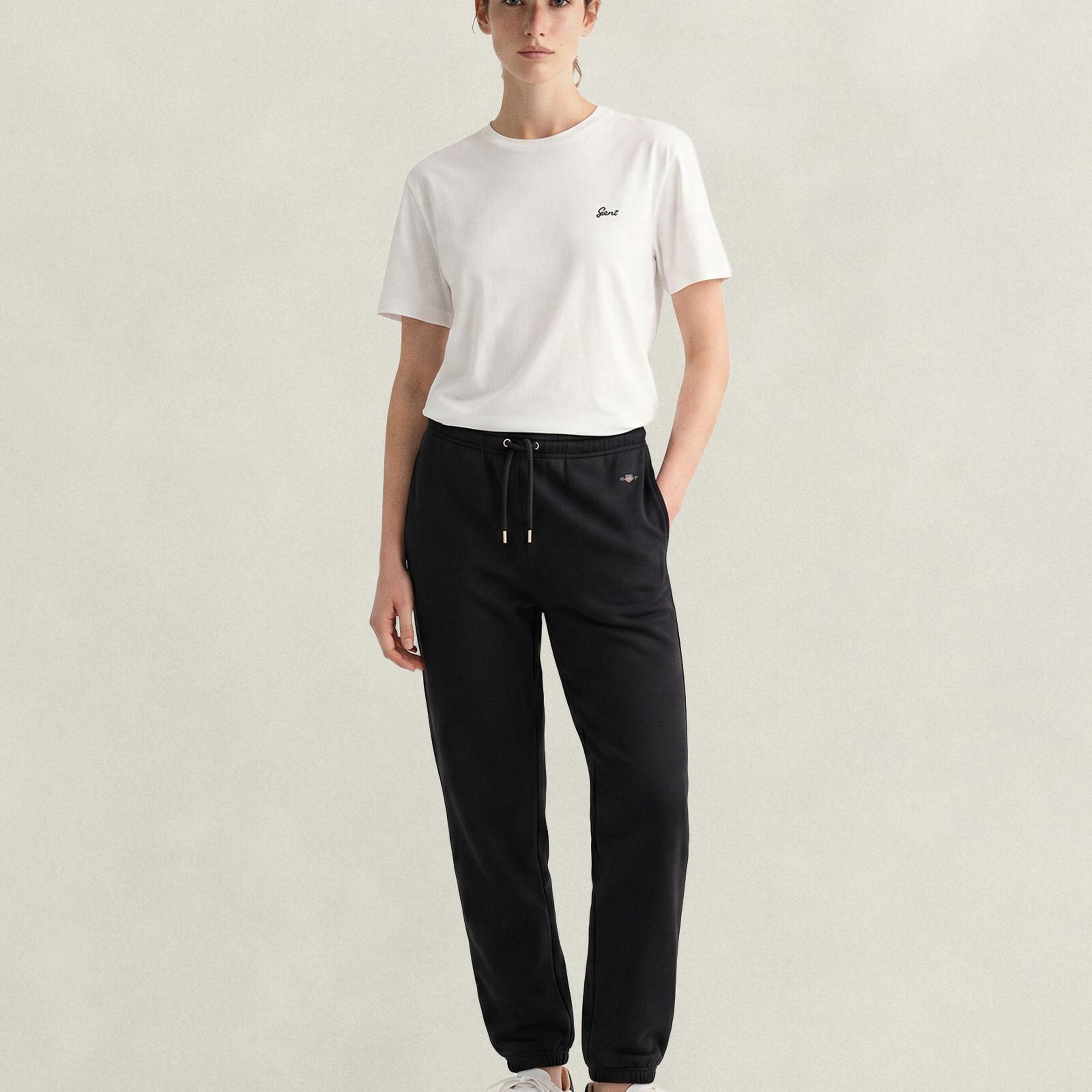 GANT Kadın Siyah Regular Fit Eşofman Altı