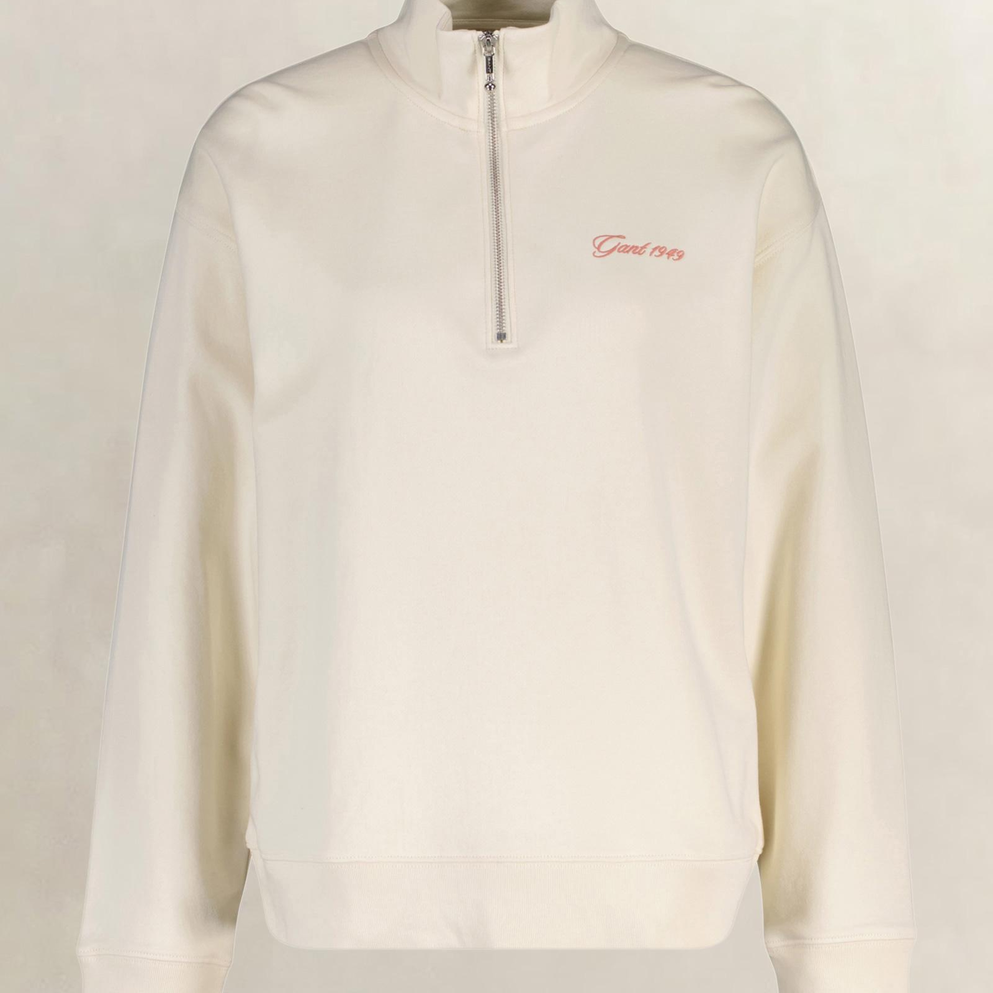 GANT Kadın Krem Yarım Fermuarlı Sweatshirt