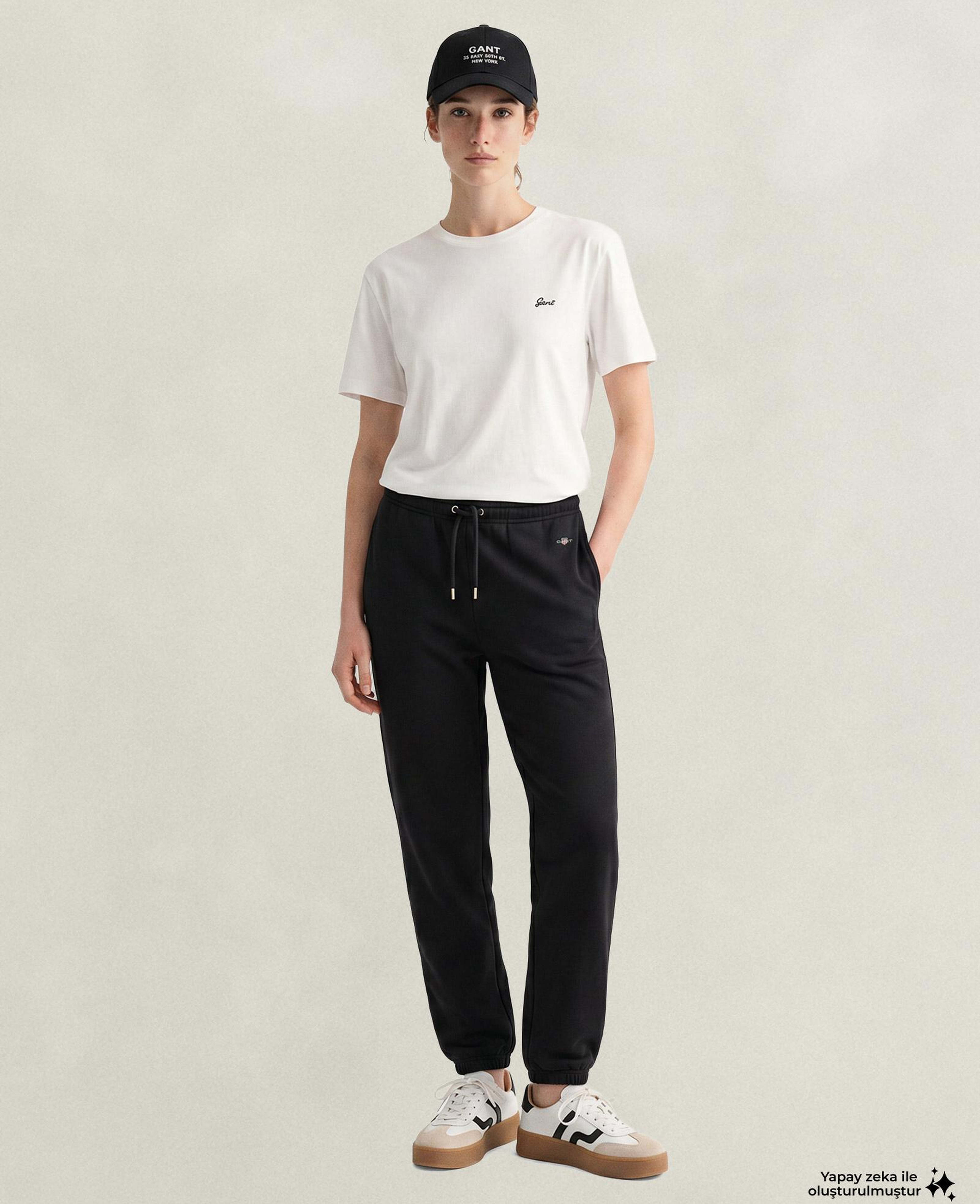 GANT Kadın Siyah Regular Fit Eşofman Altı