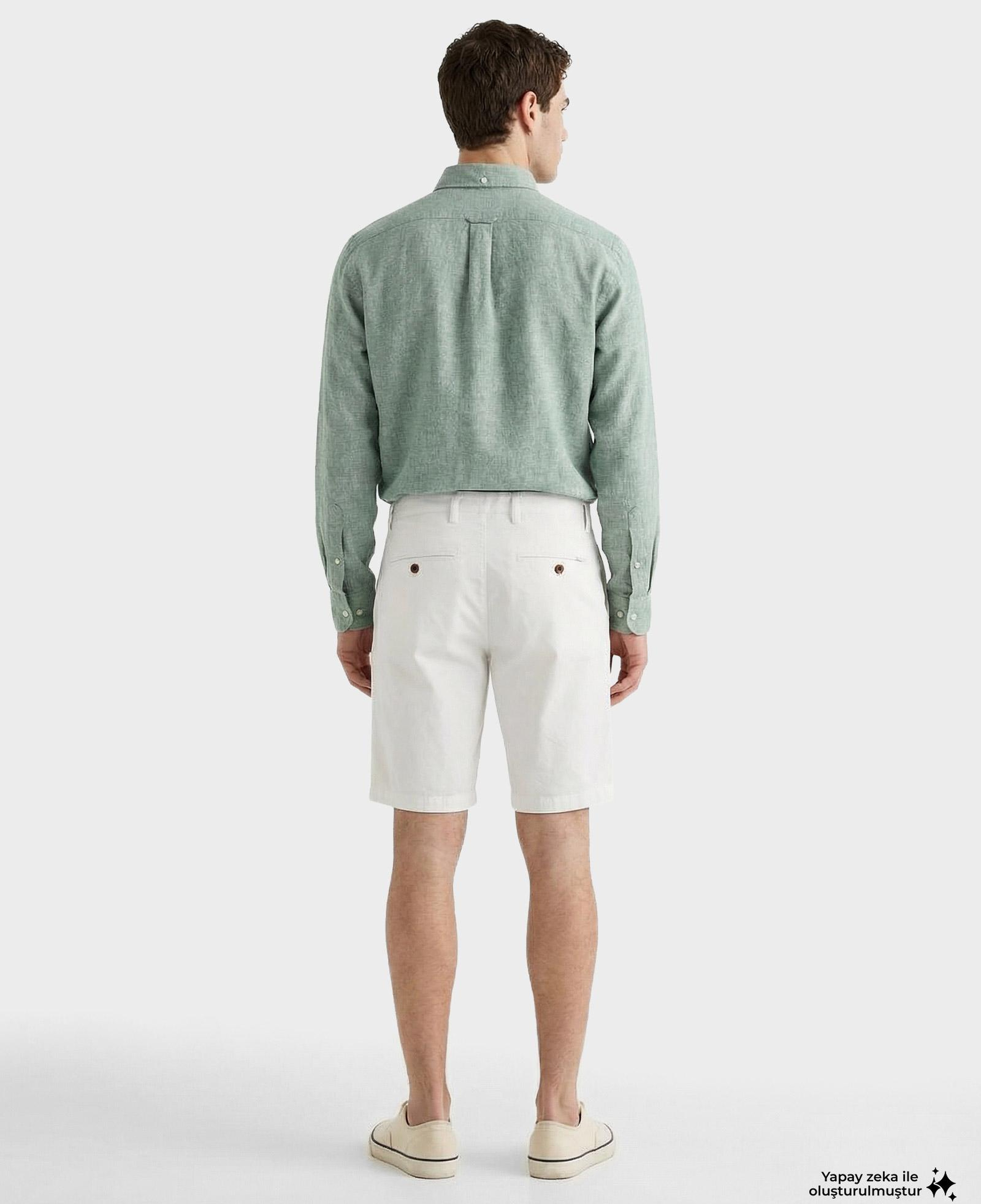 GANT Erkek Beyaz Relaxed Fit Chino Şort