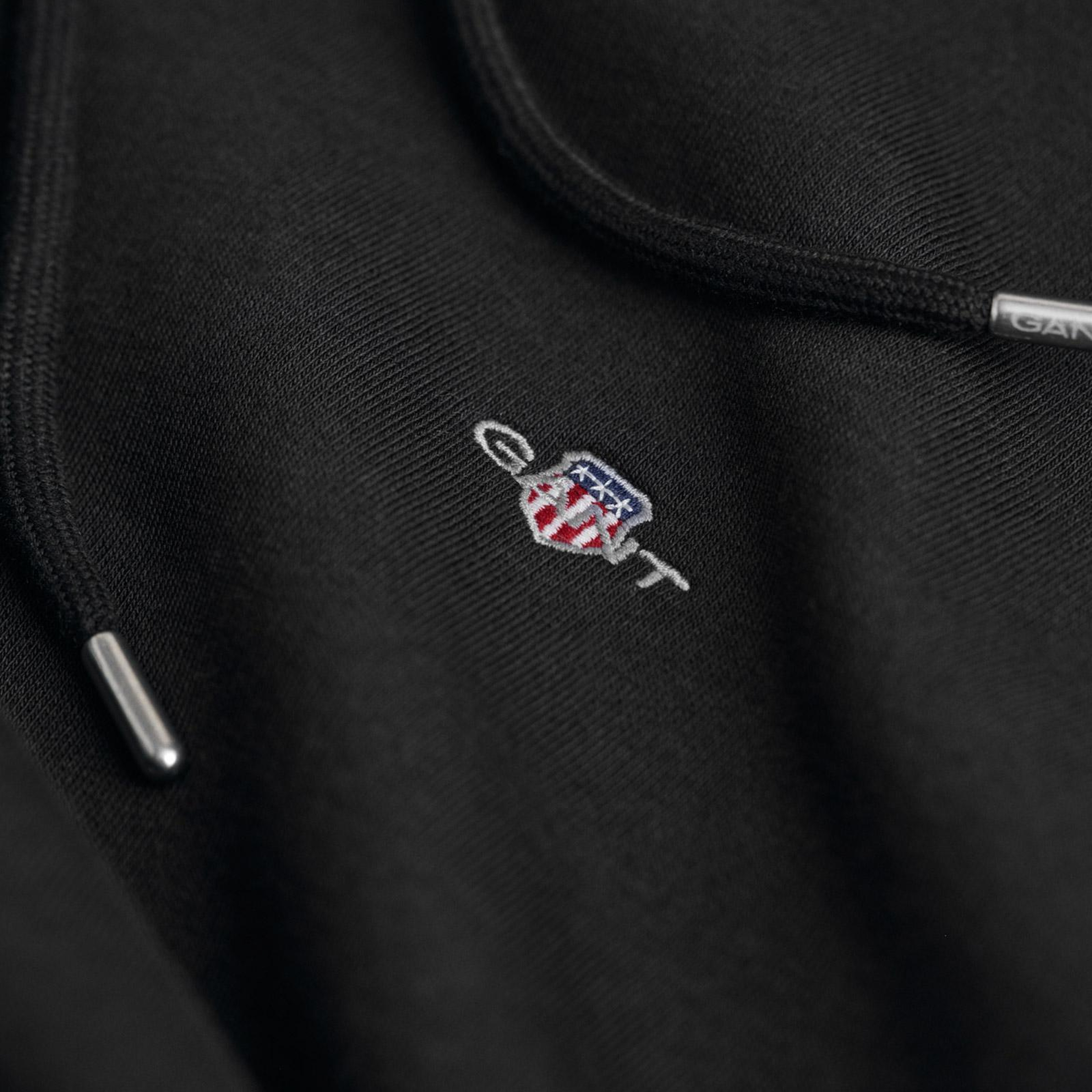 GANT Kadın Siyah Relaxed Fit Kapüşonlu Sweatshirt