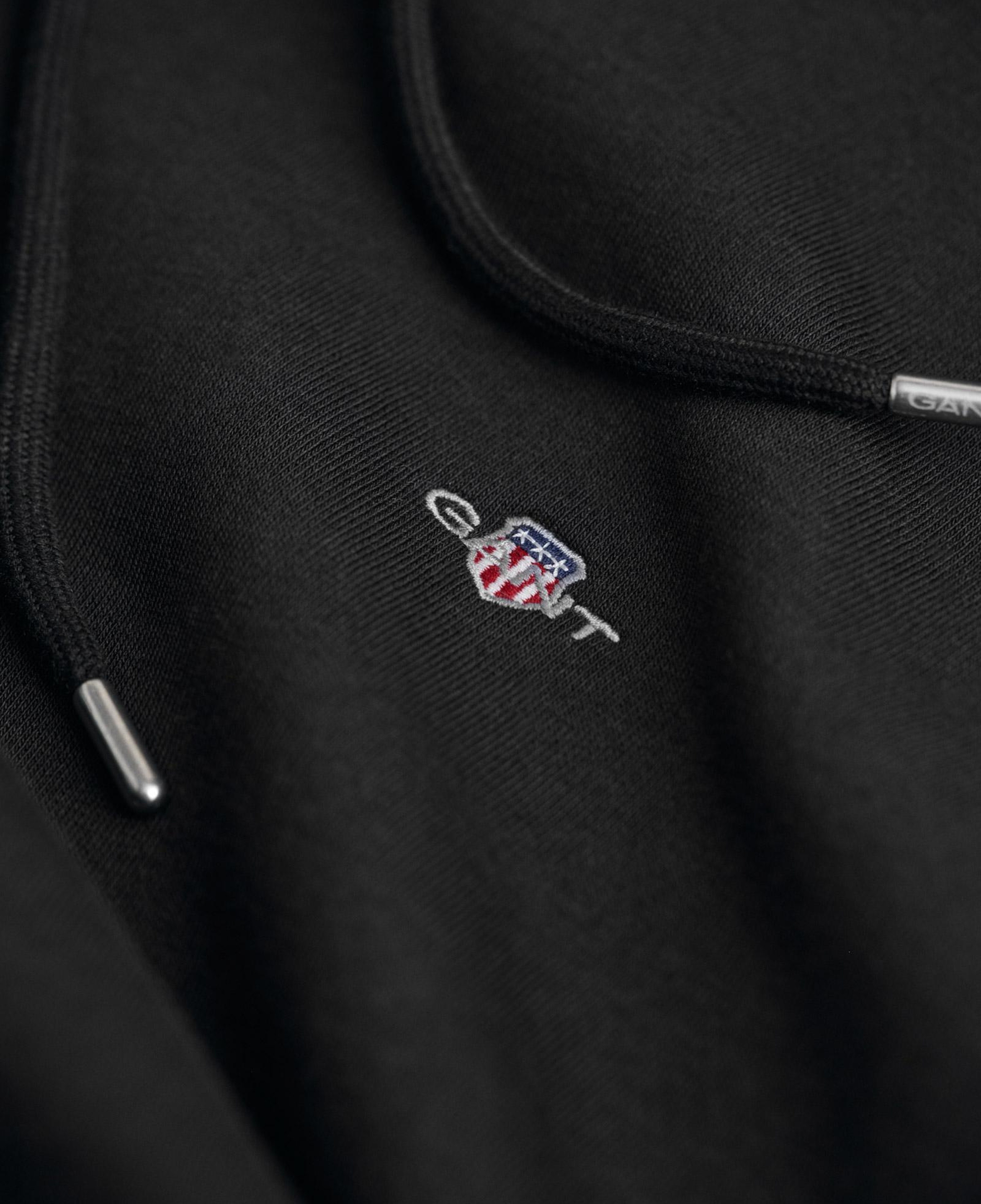 GANT Kadın Siyah Relaxed Fit Kapüşonlu Sweatshirt
