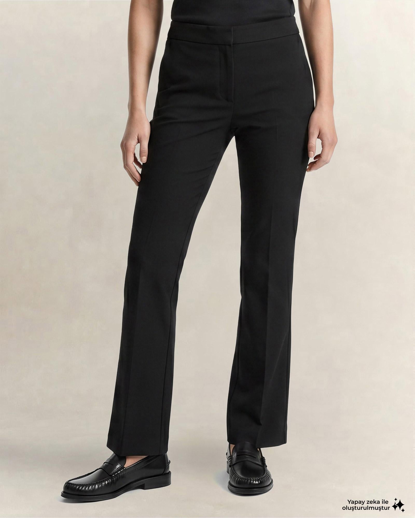 GANT Kadın Siyah Slim Fit Pantolon