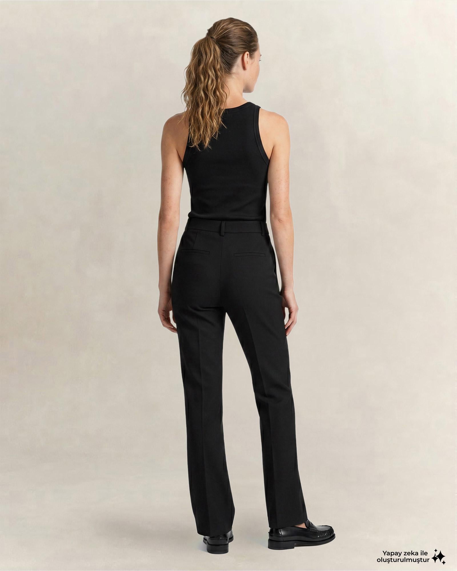 GANT Kadın Siyah Slim Fit Pantolon