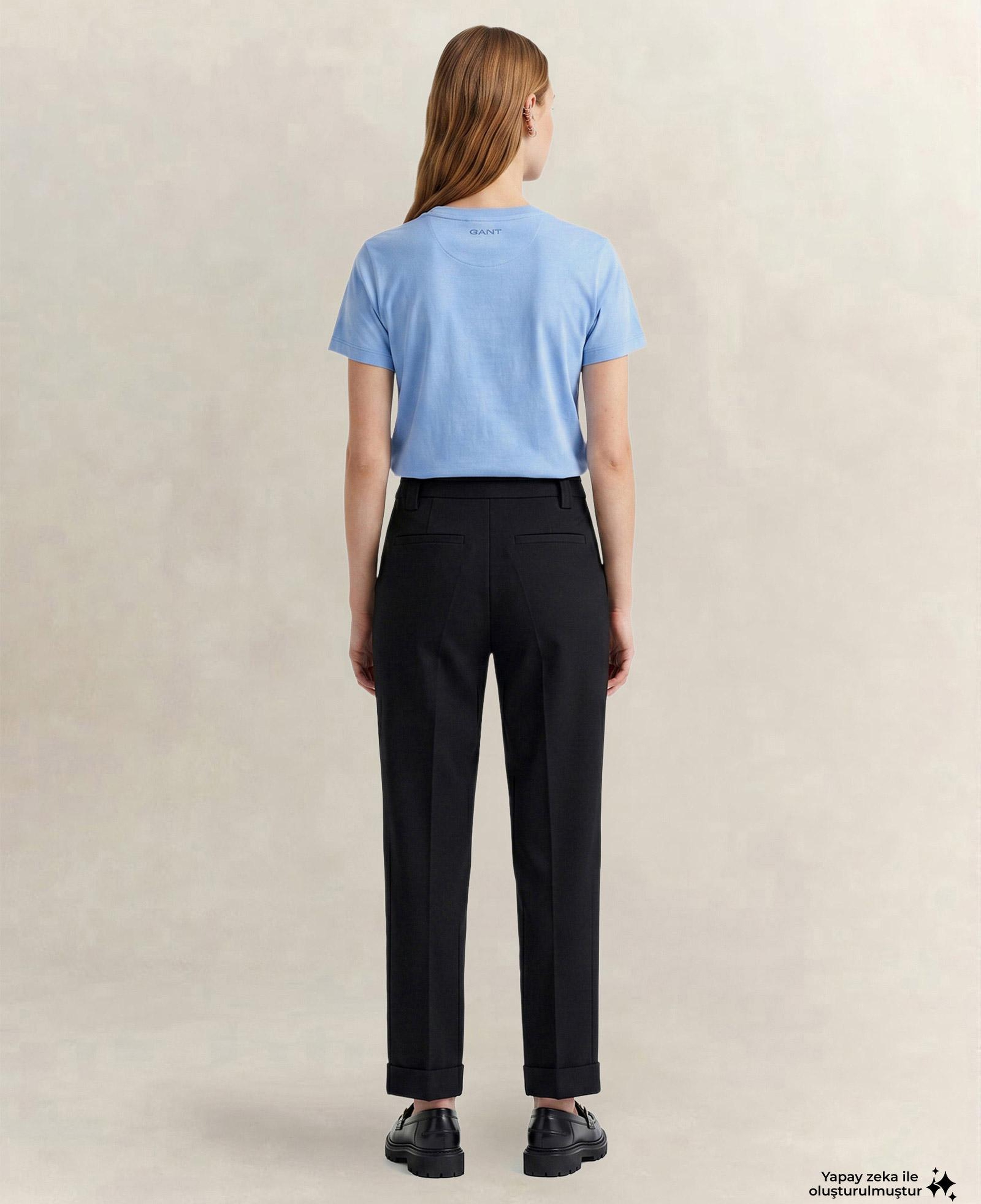 GANT Kadın Siyah Regular Fit Pantolon