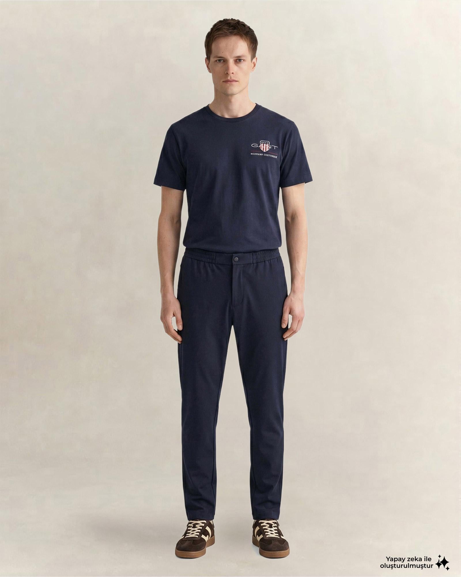 GANT Erkek Lacivert Regular Fit Smart Jogger Pantolon
