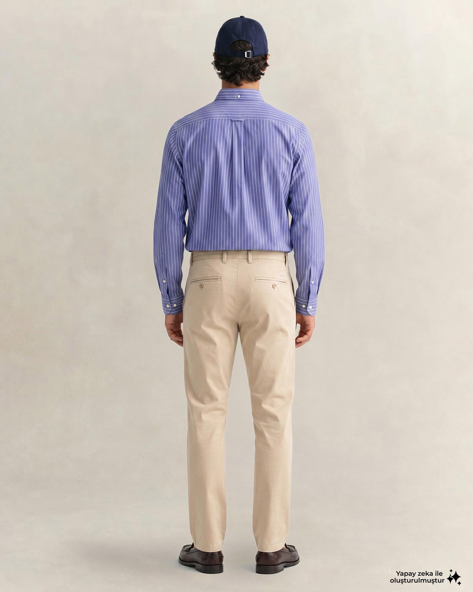 GANT Erkek Krem Slim Fit Pantolon