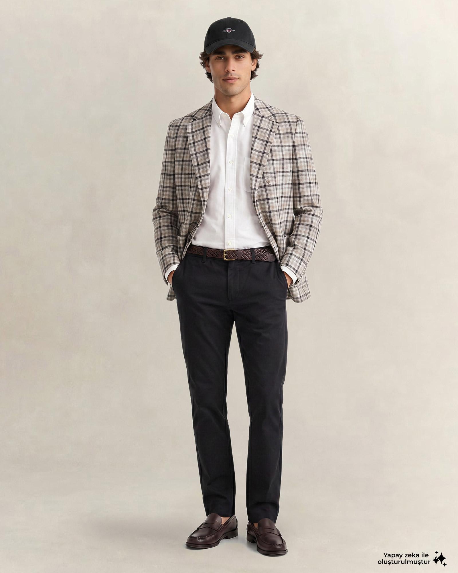 GANT Erkek Siyah Slim Fit Pantolon