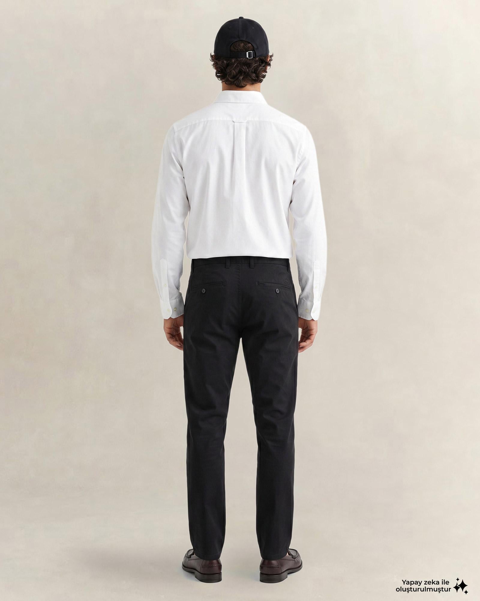 GANT Erkek Siyah Slim Fit Pantolon