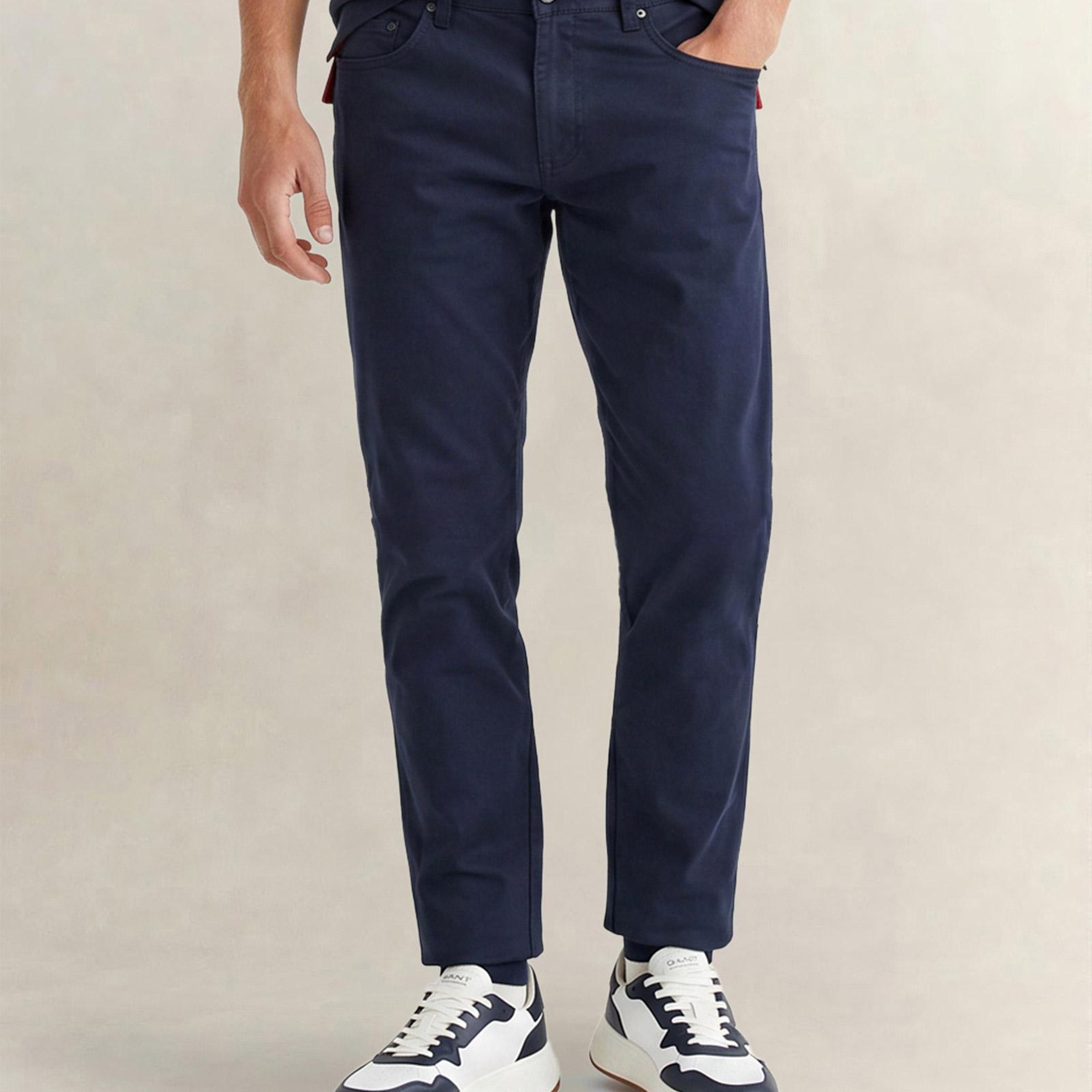 GANT Erkek Lacivert Slim Fit Pantolon