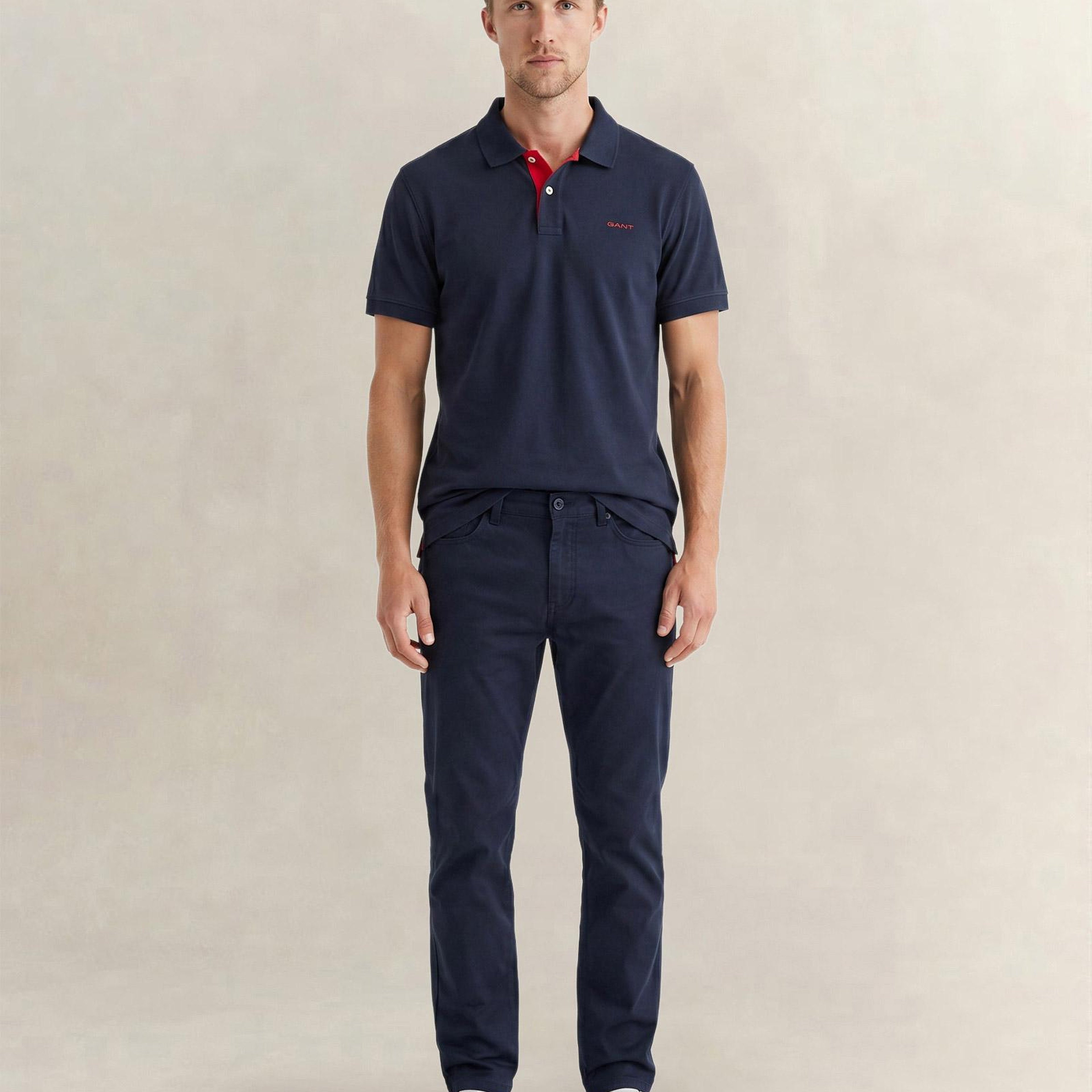 GANT Erkek Lacivert Slim Fit Pantolon