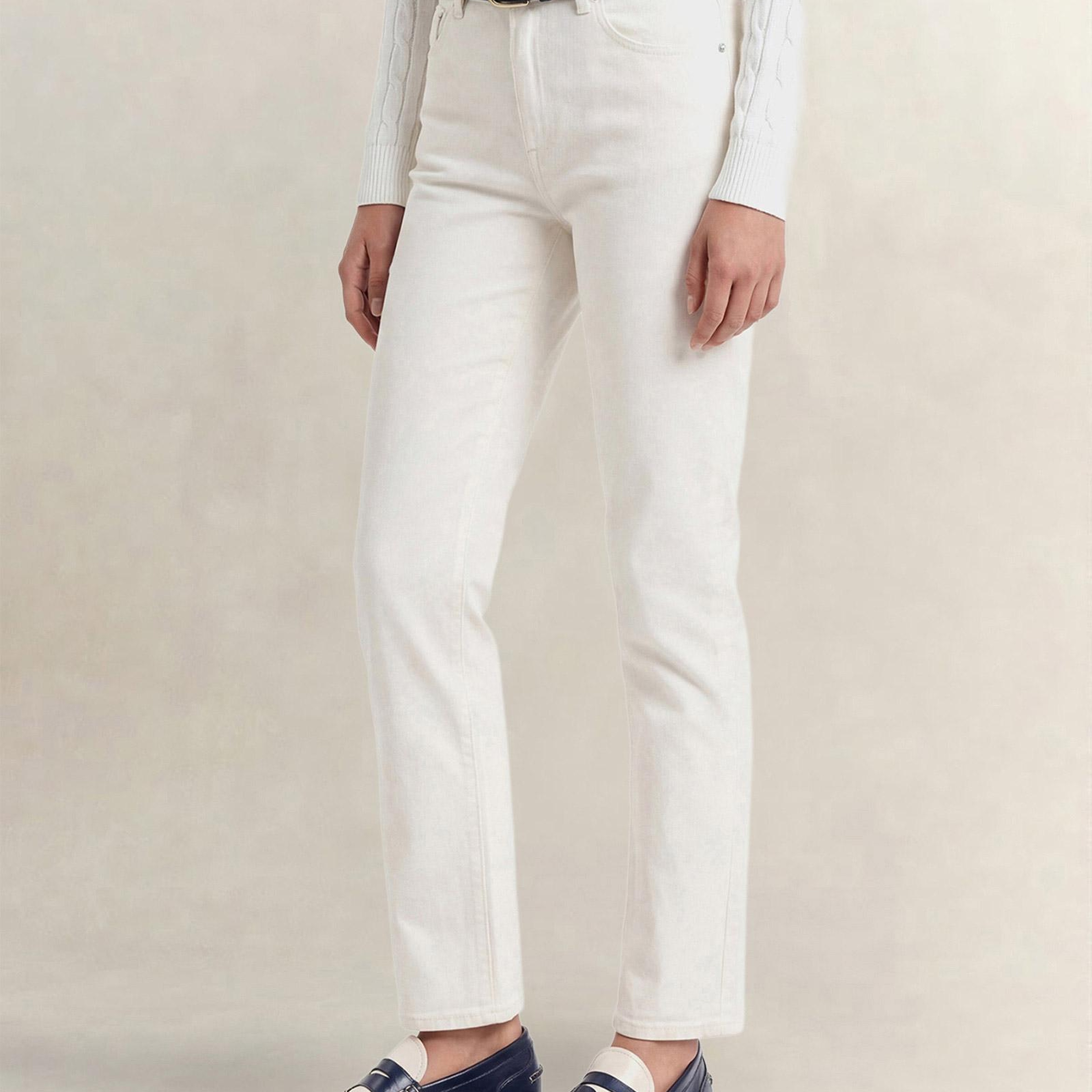 GANT Kadın Beyaz Regular Fit Jean