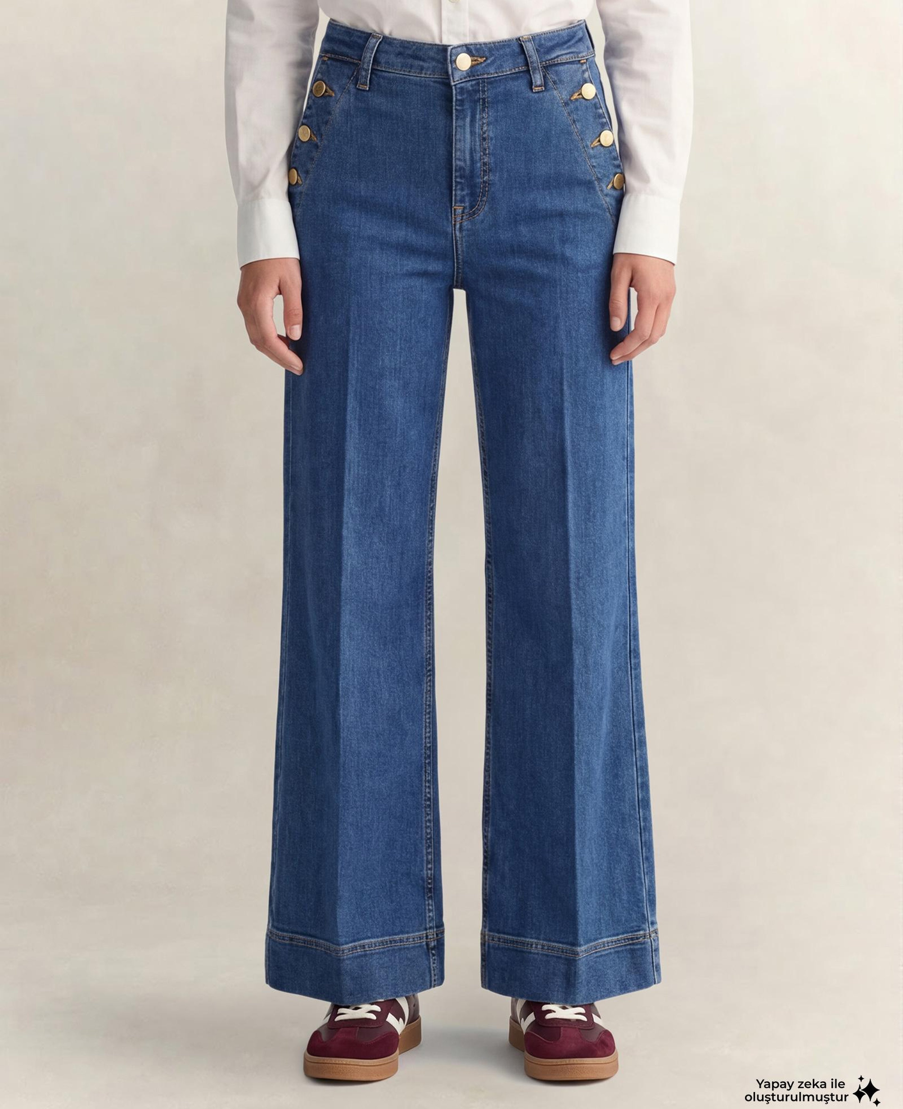 GANT Kadın Mavi Regular Fit Jean