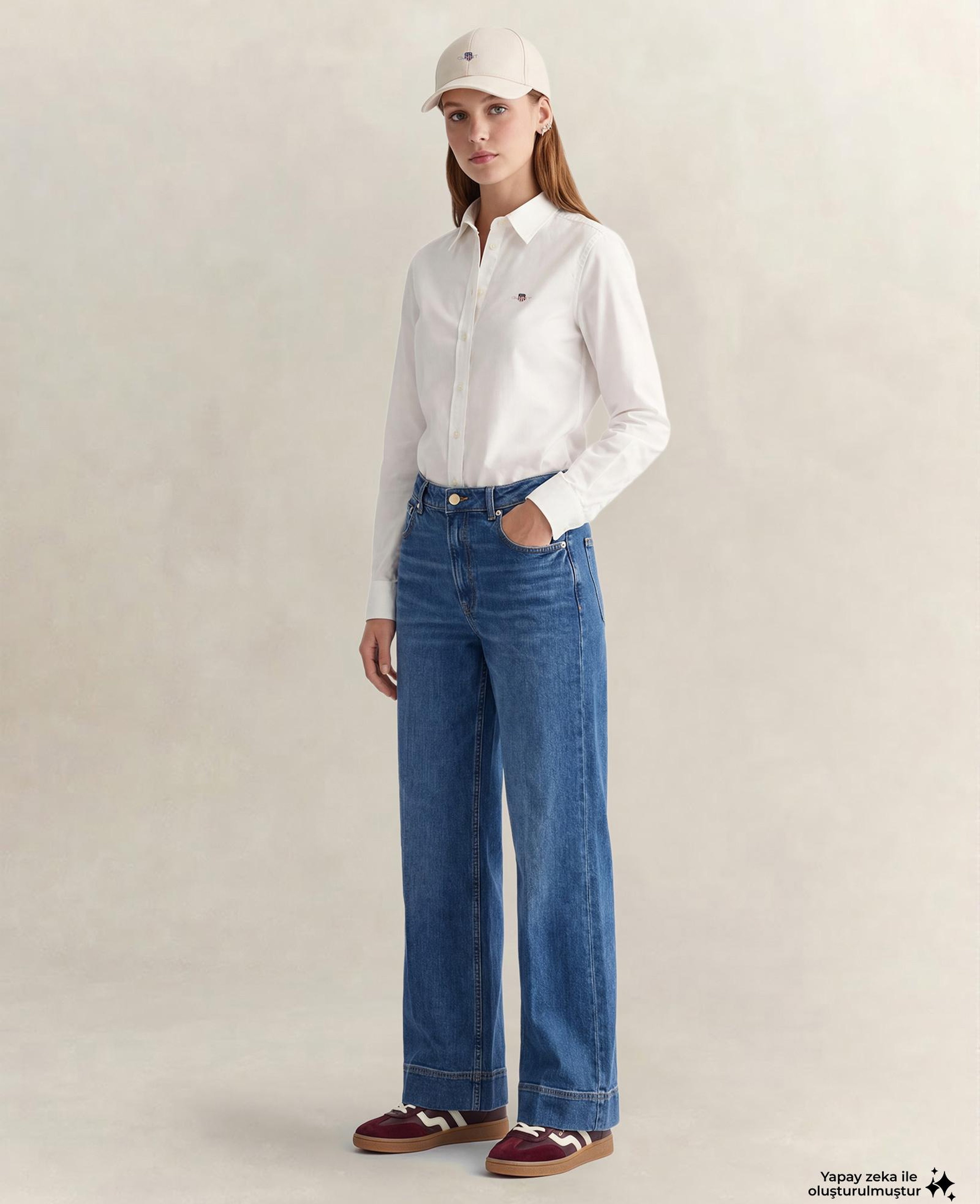 GANT Kadın Mavi Regular Fit Jean