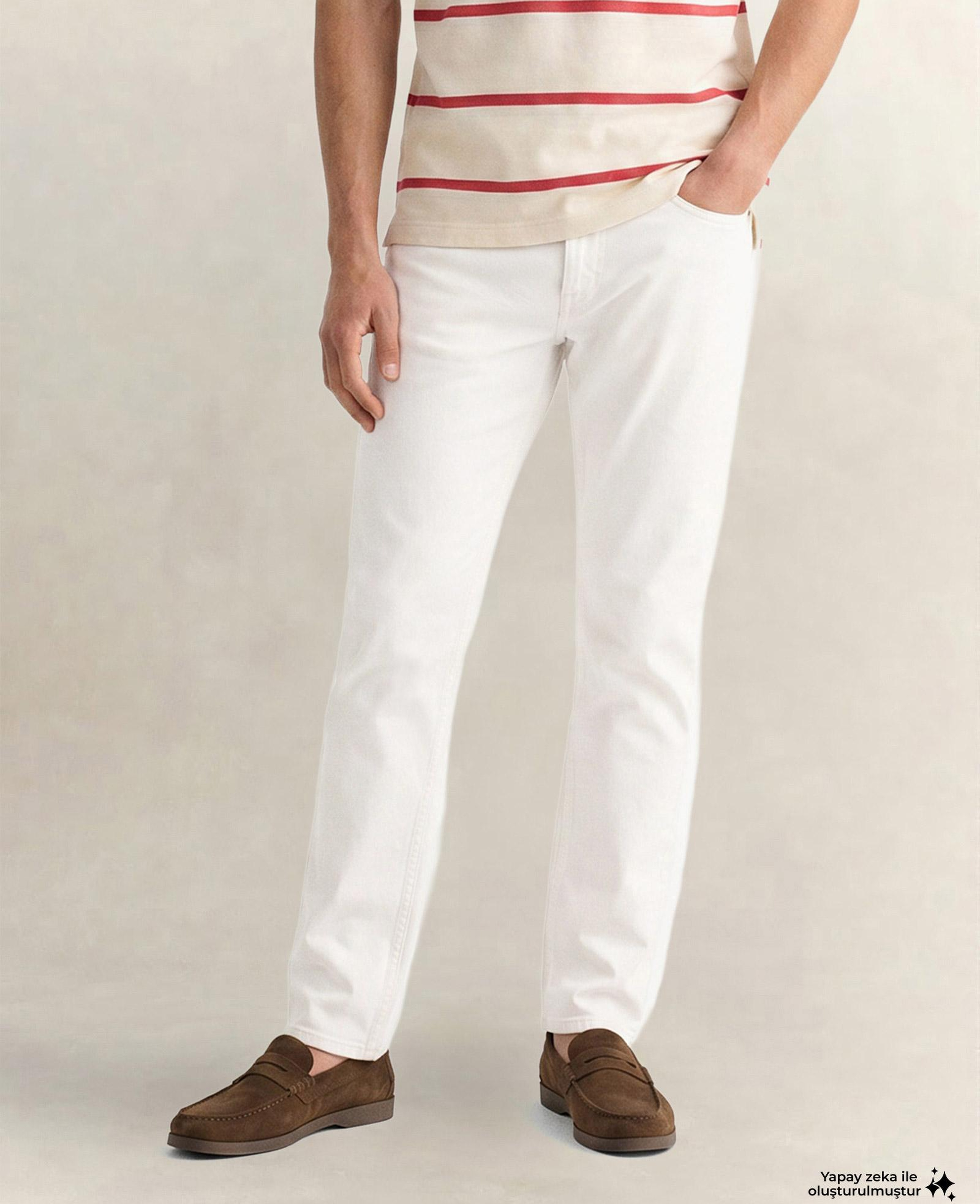 GANT Erkek Bej Slim Fit Jean