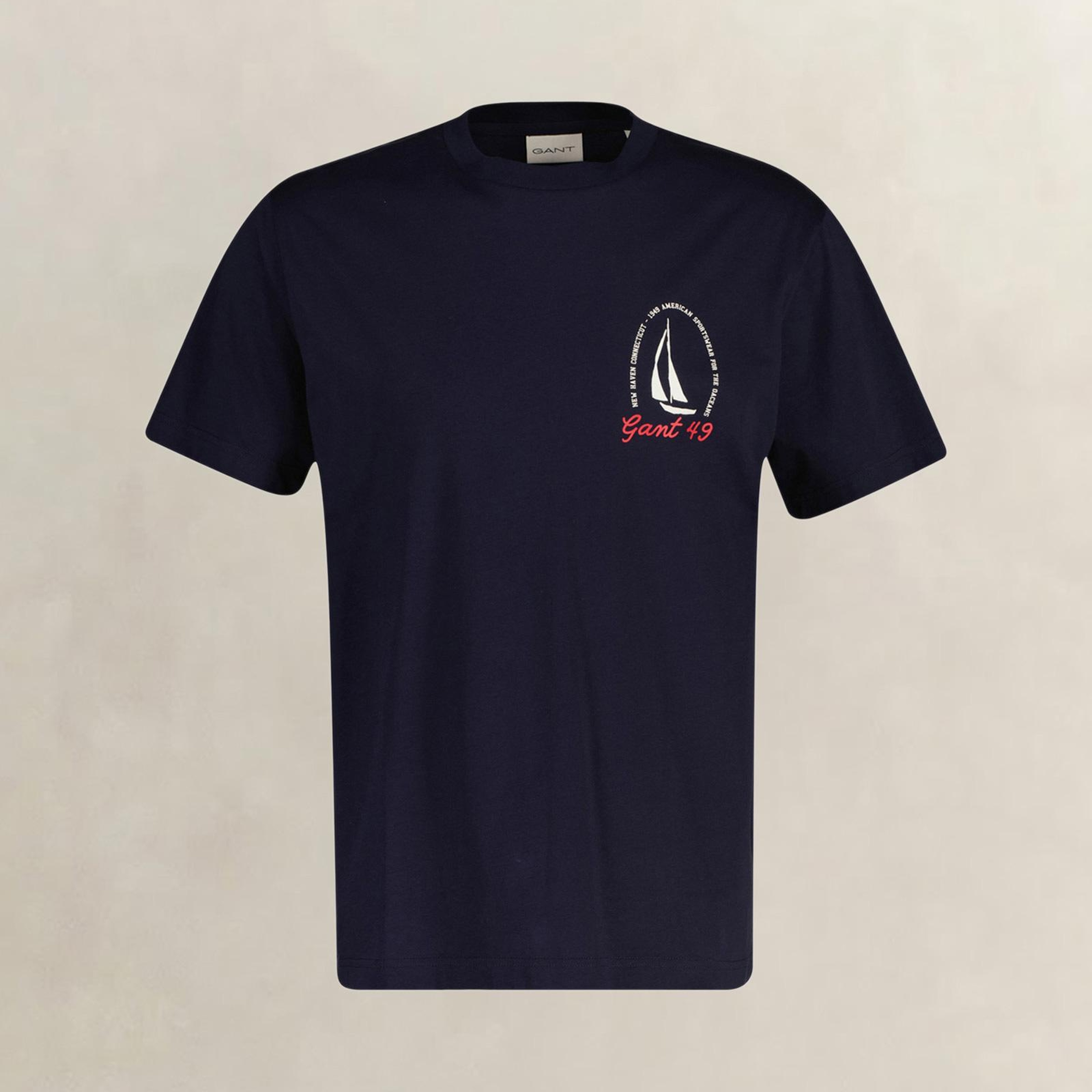GANT Erkek Lacivert Kısa Kollu T-Shirt