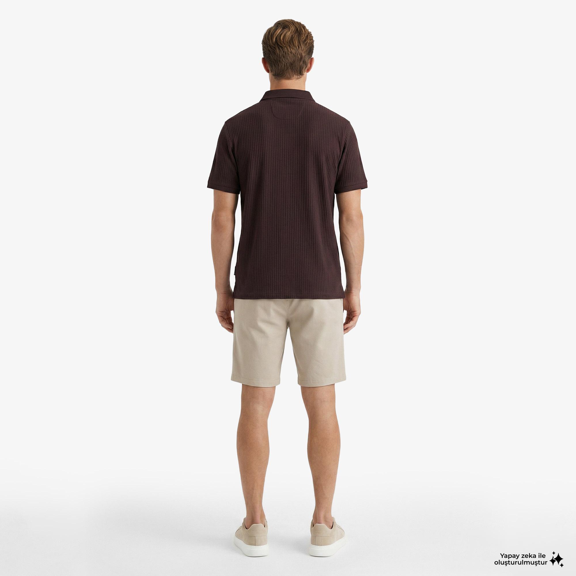 Nautica Erkek Kahverengi Regular Fit Polo Yaka T-Shirt