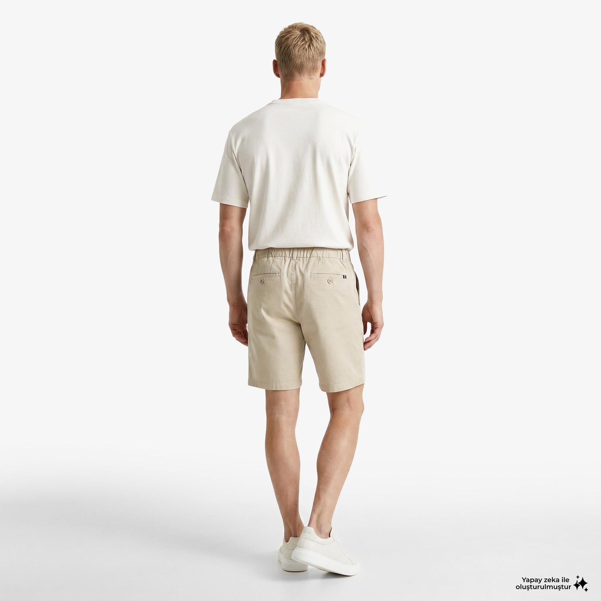 Nautica Erkek Bej Regular Fit Şort