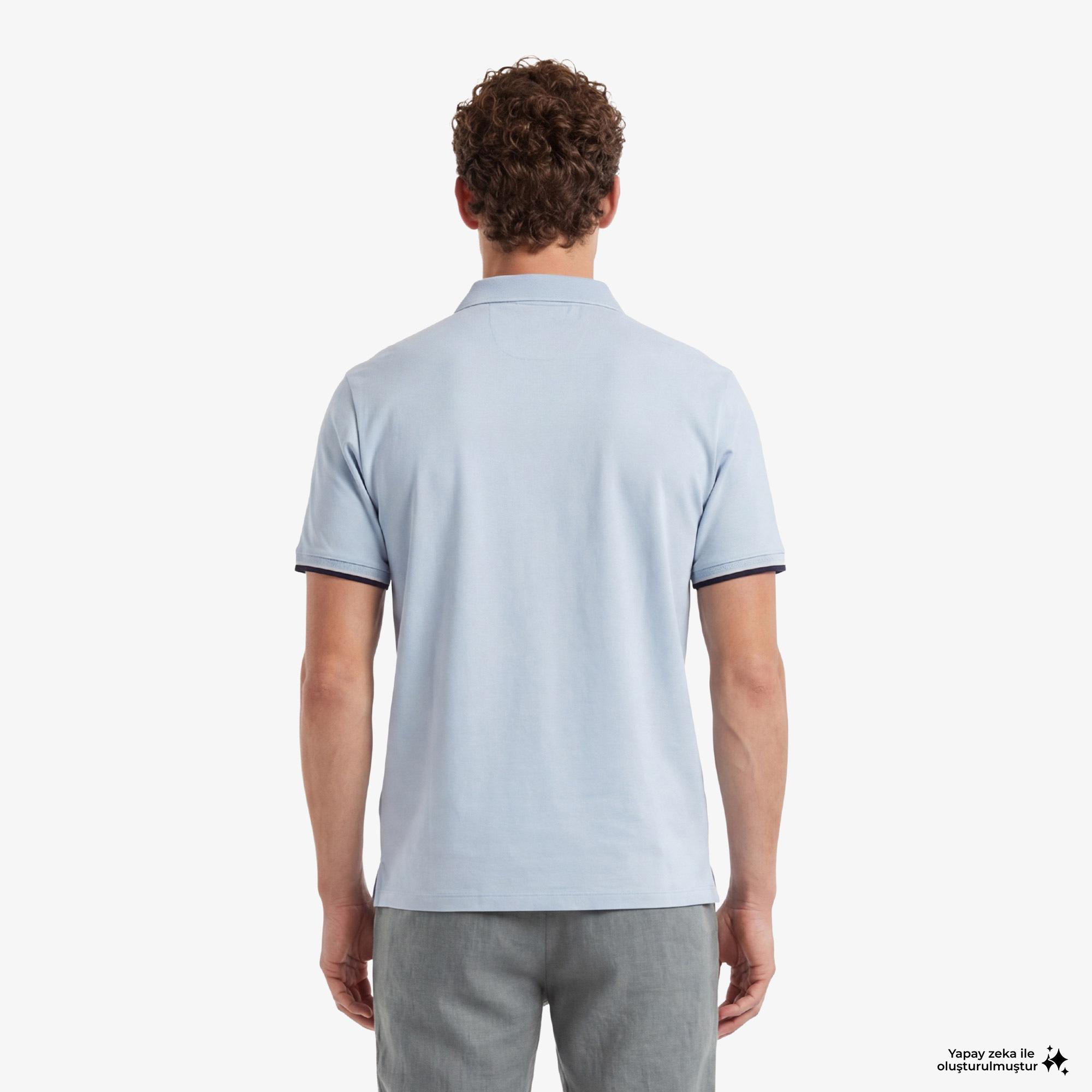 Nautica Erkek Mavi Regular Fit Pima Cotton Polo Yaka T-Shirt