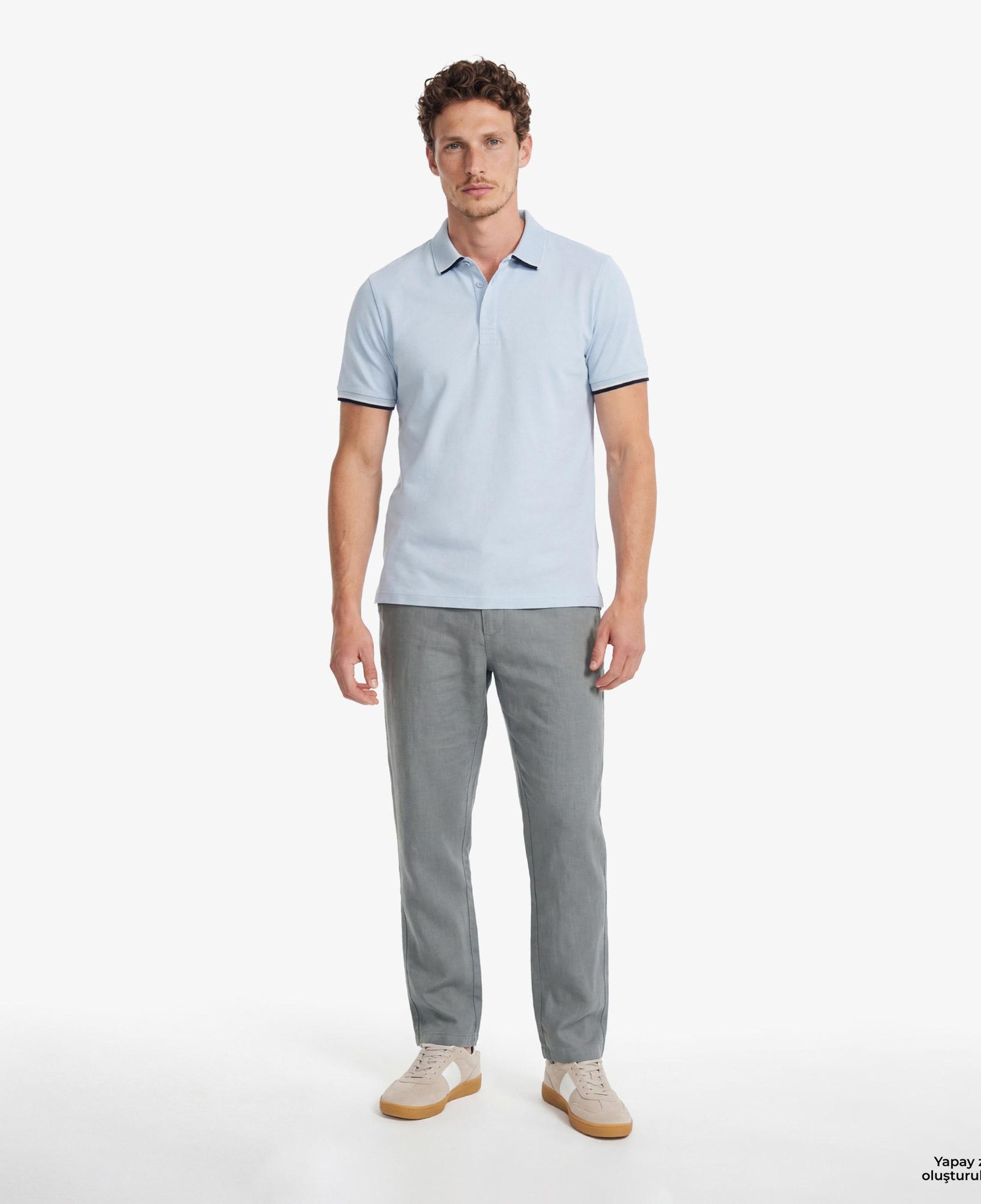 Nautica Erkek Mavi Regular Fit Pima Cotton Polo Yaka T-Shirt