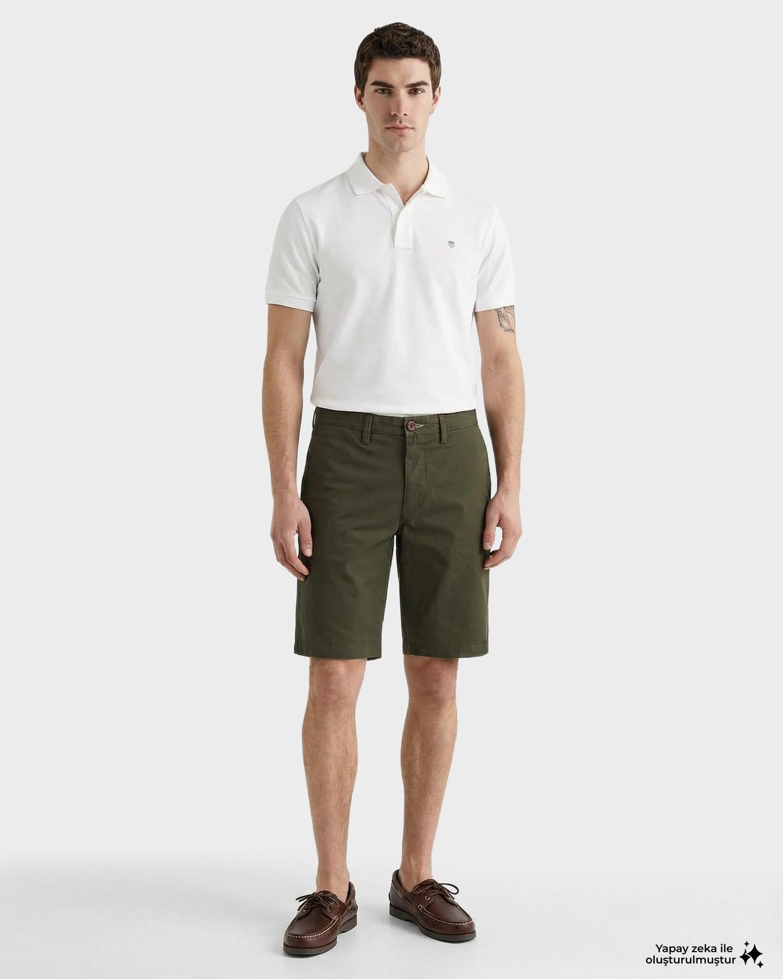 GANT Erkek Yeşil Relaxed Fit Chino Şort