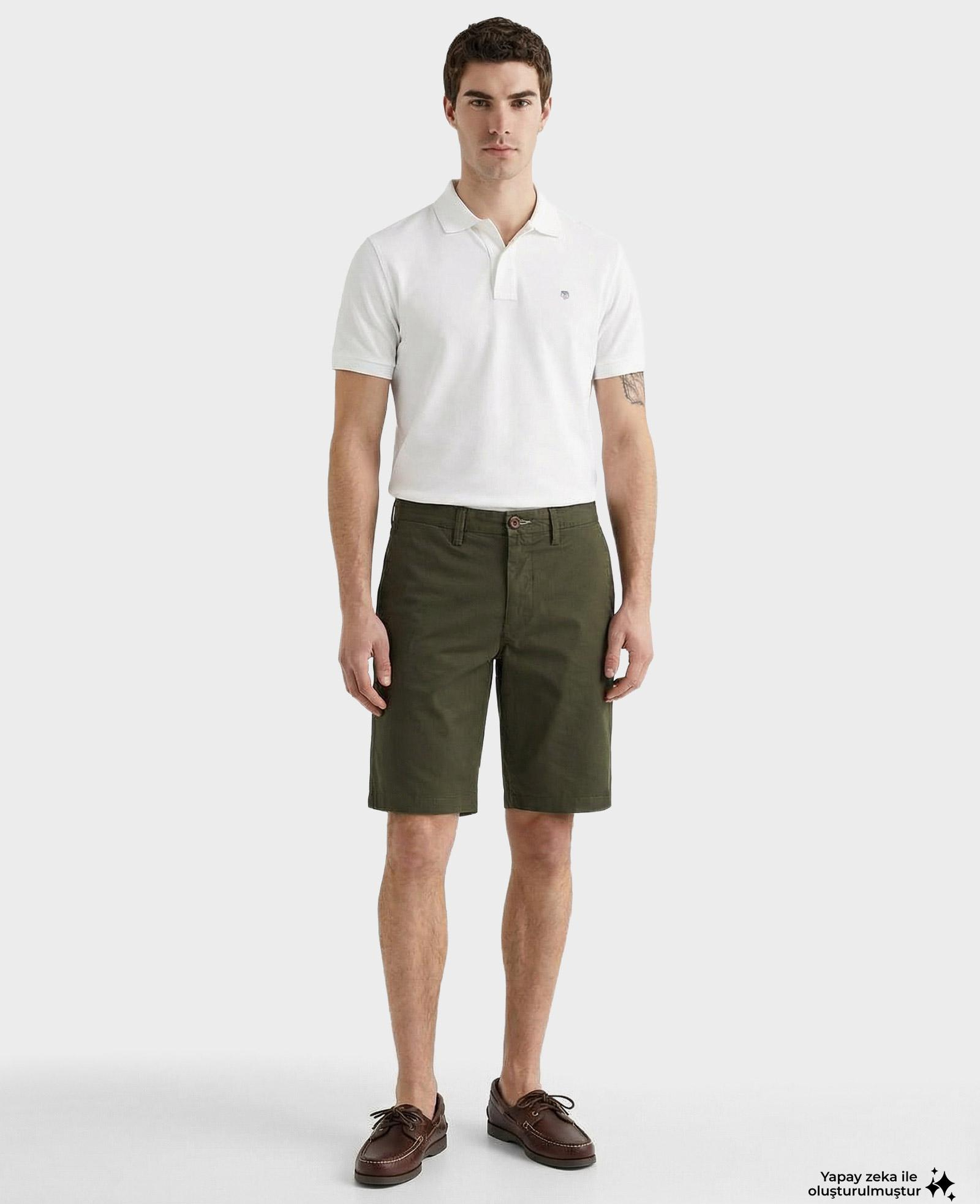 GANT Erkek Yeşil Relaxed Fit Chino Şort