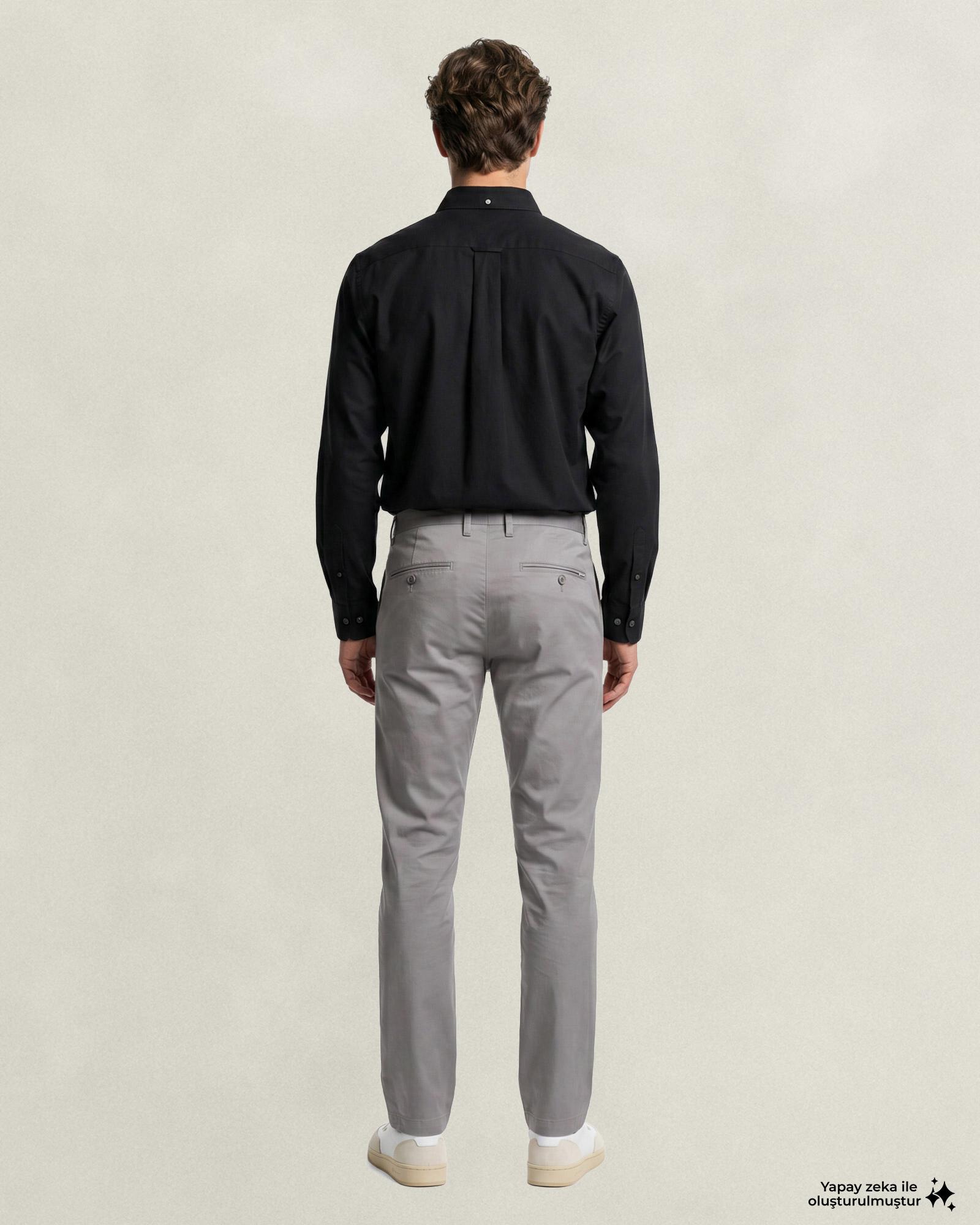 GANT Erkek Gri Slim Fit Pantolon