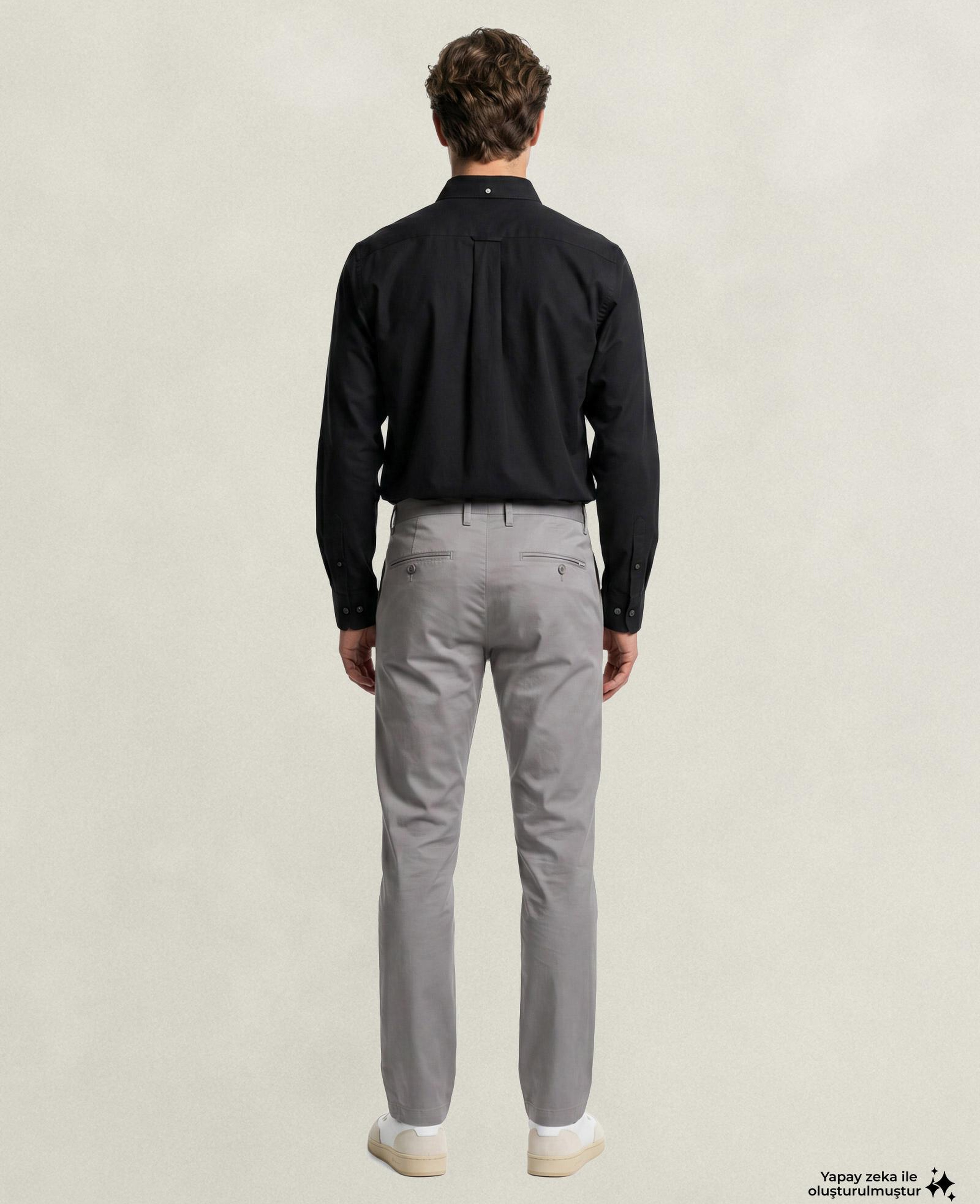 GANT Erkek Gri Slim Fit Pantolon