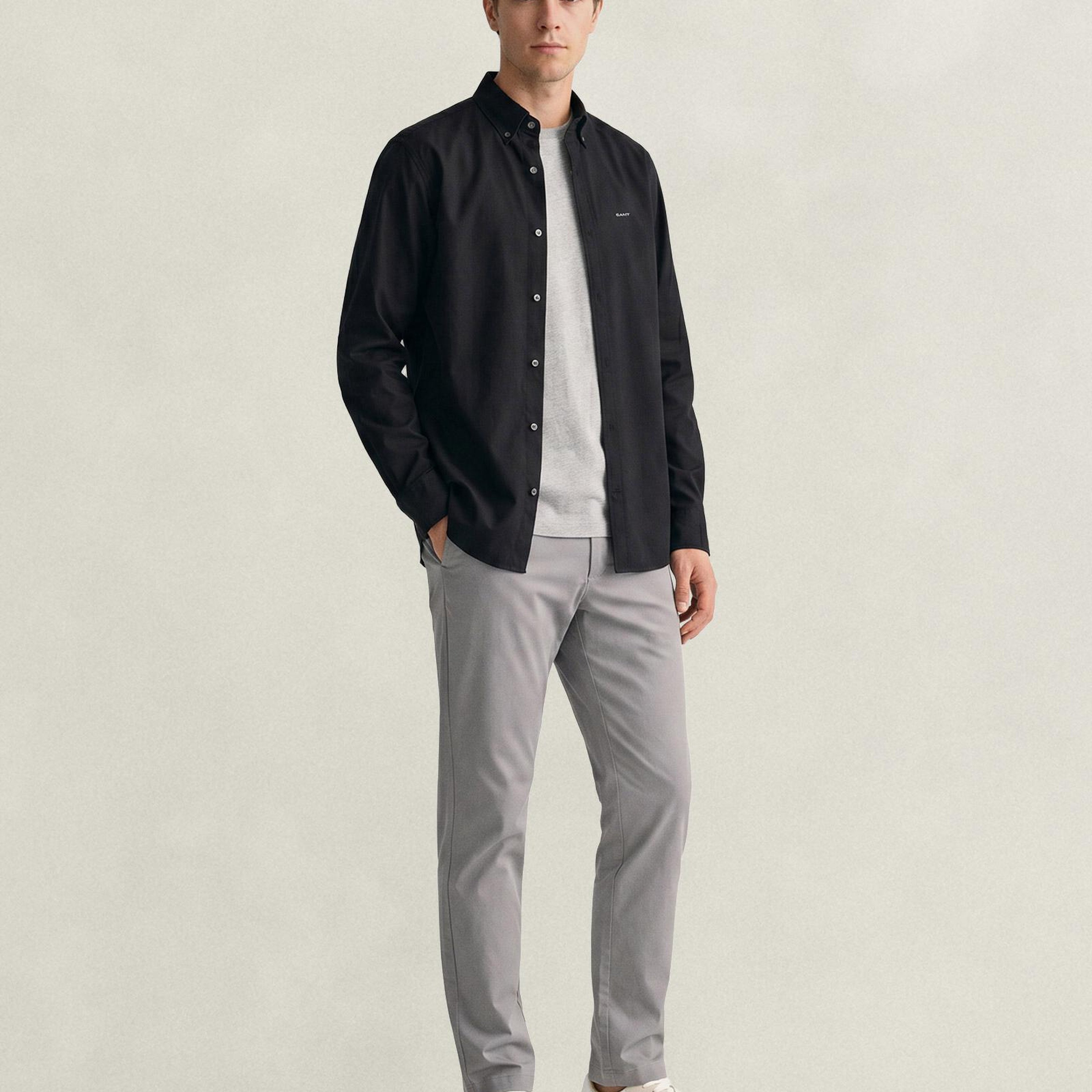 GANT Erkek Gri Slim Fit Pantolon