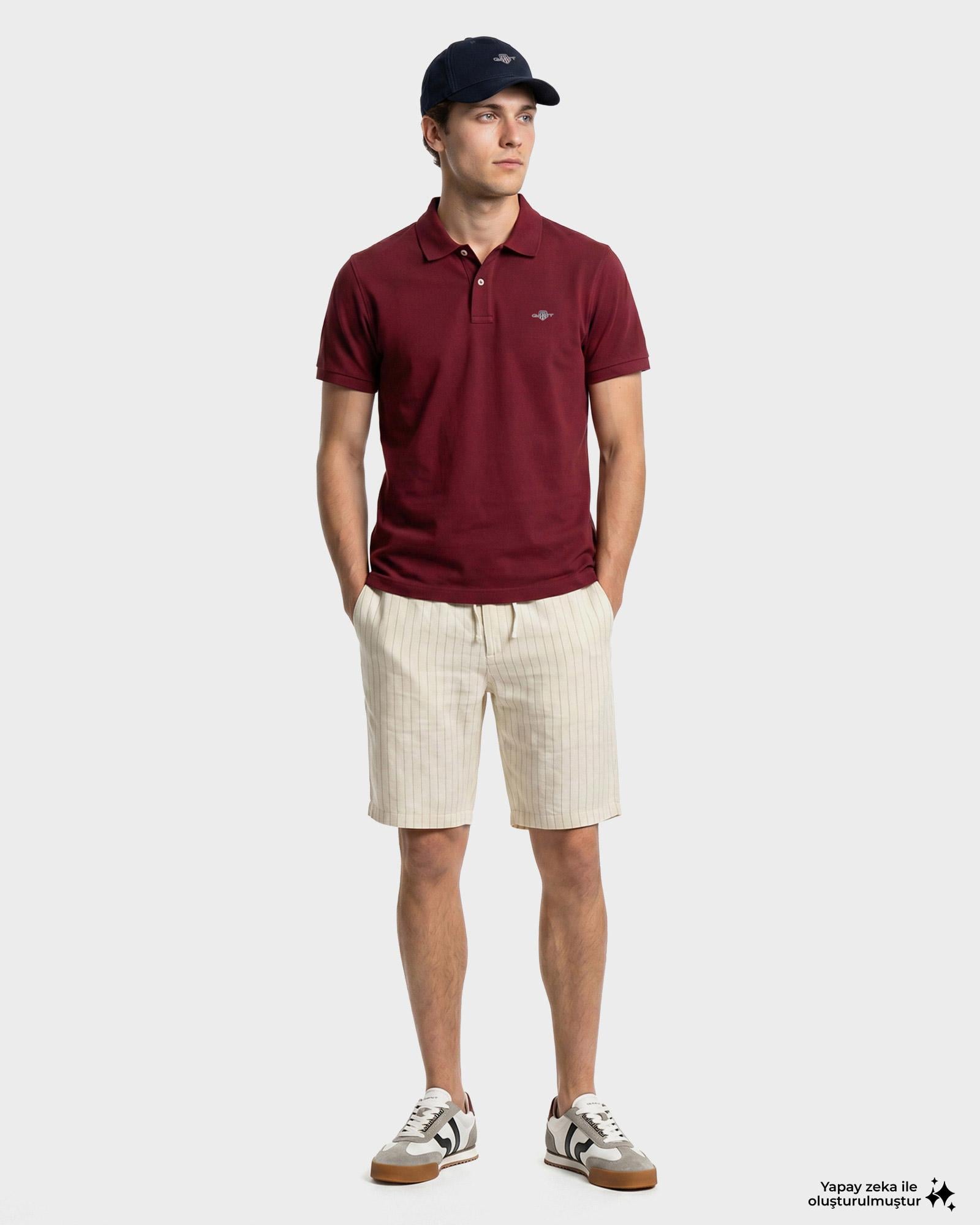 GANT Erkek Bordo Regular Fit Polo