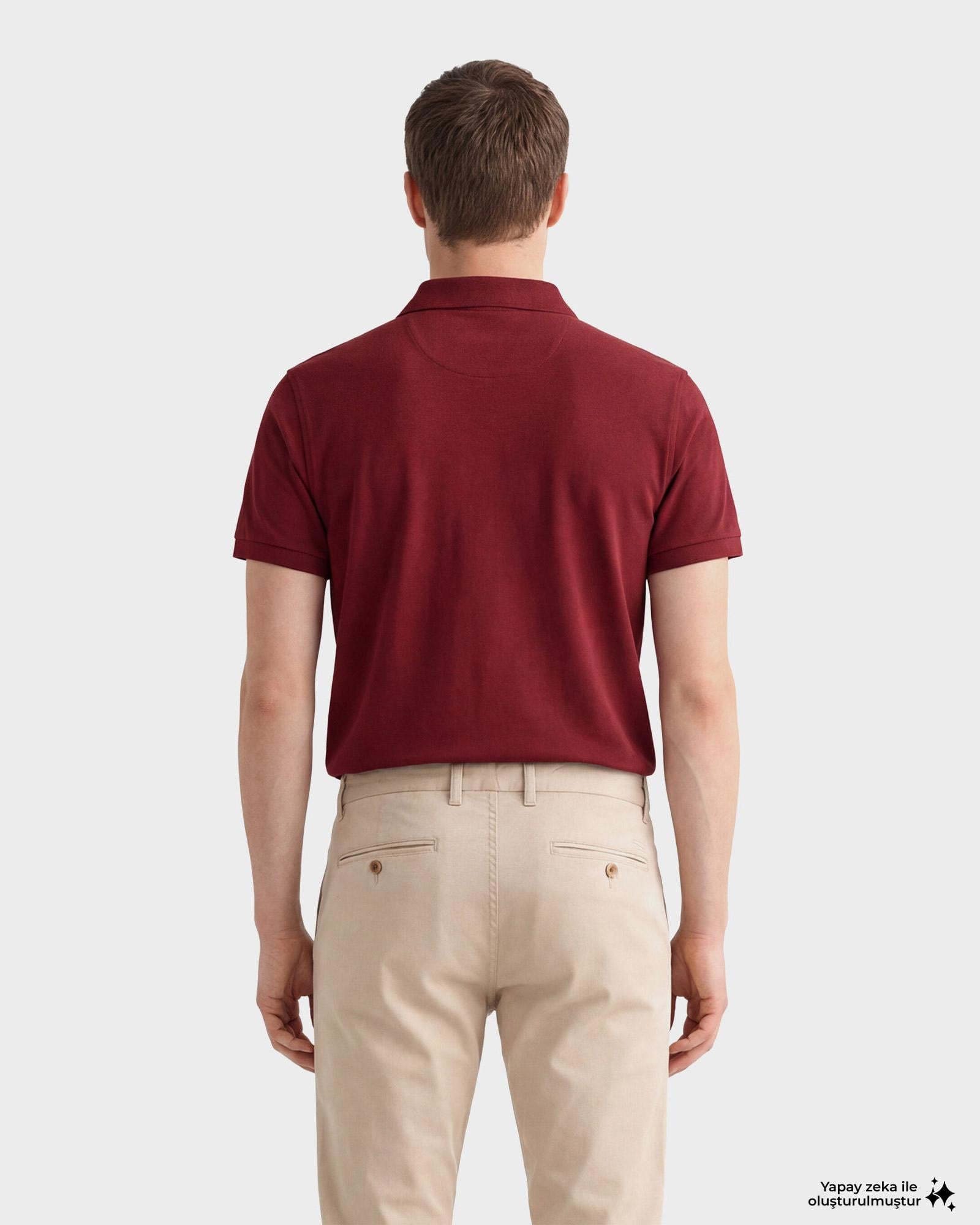 GANT Erkek Bordo Regular Fit Polo