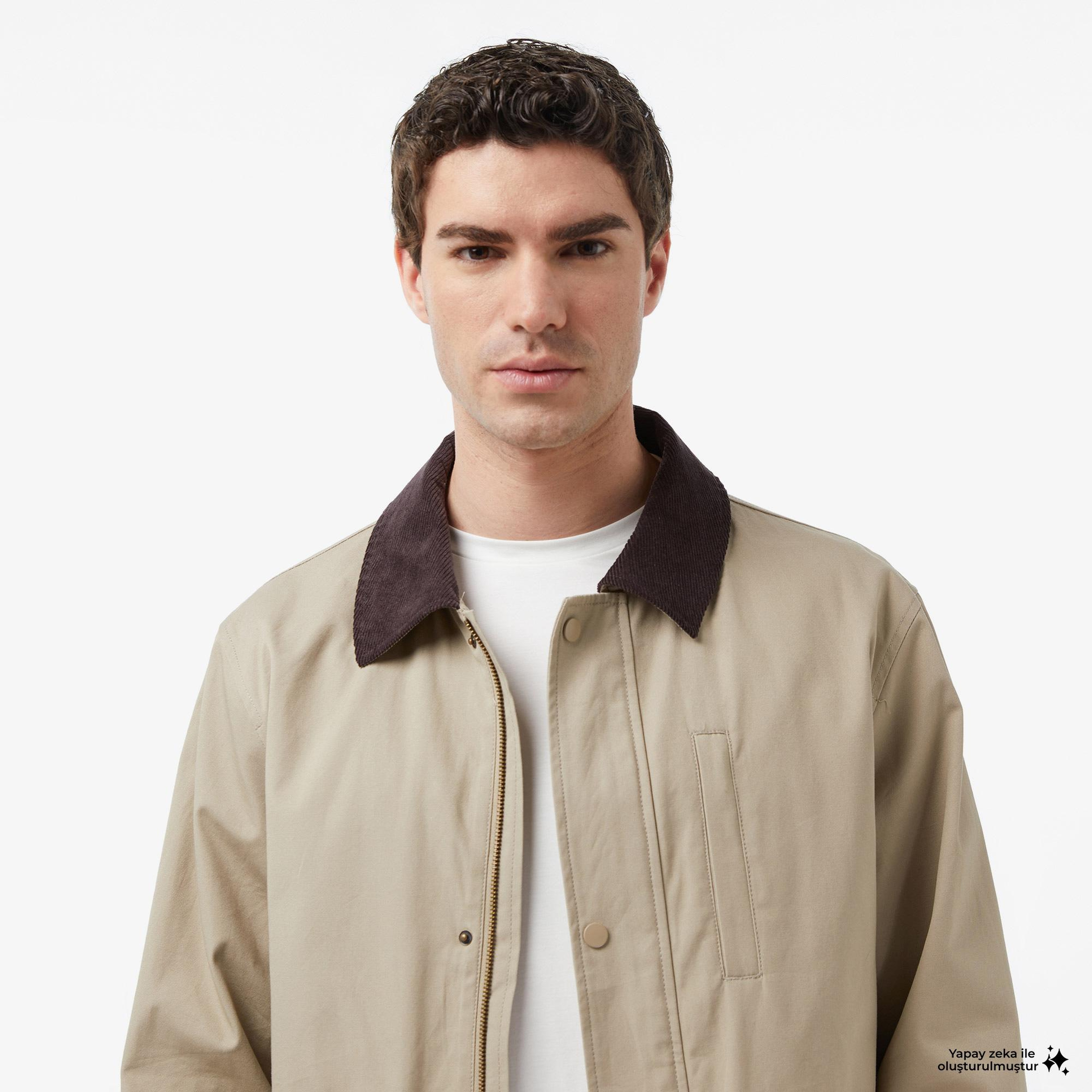 Nautica Erkek Bej Regular Fit Ceket
