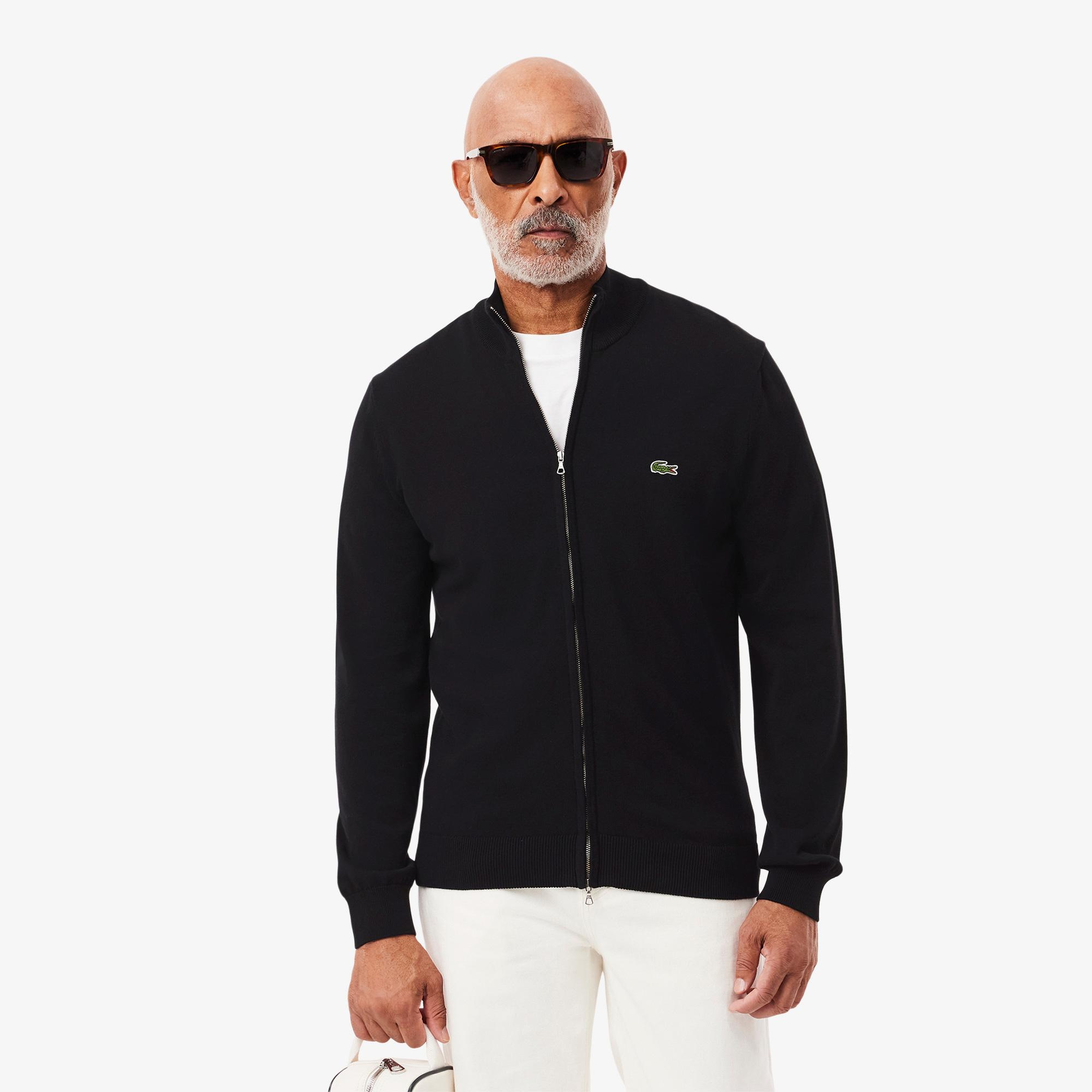Lacoste Erkek Regular Fit Fermuarlı Siyah Hırka