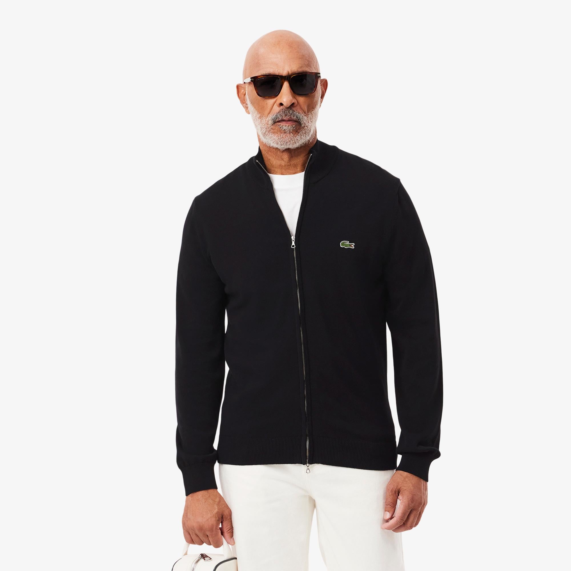 Lacoste Erkek Regular Fit Fermuarlı Siyah Hırka