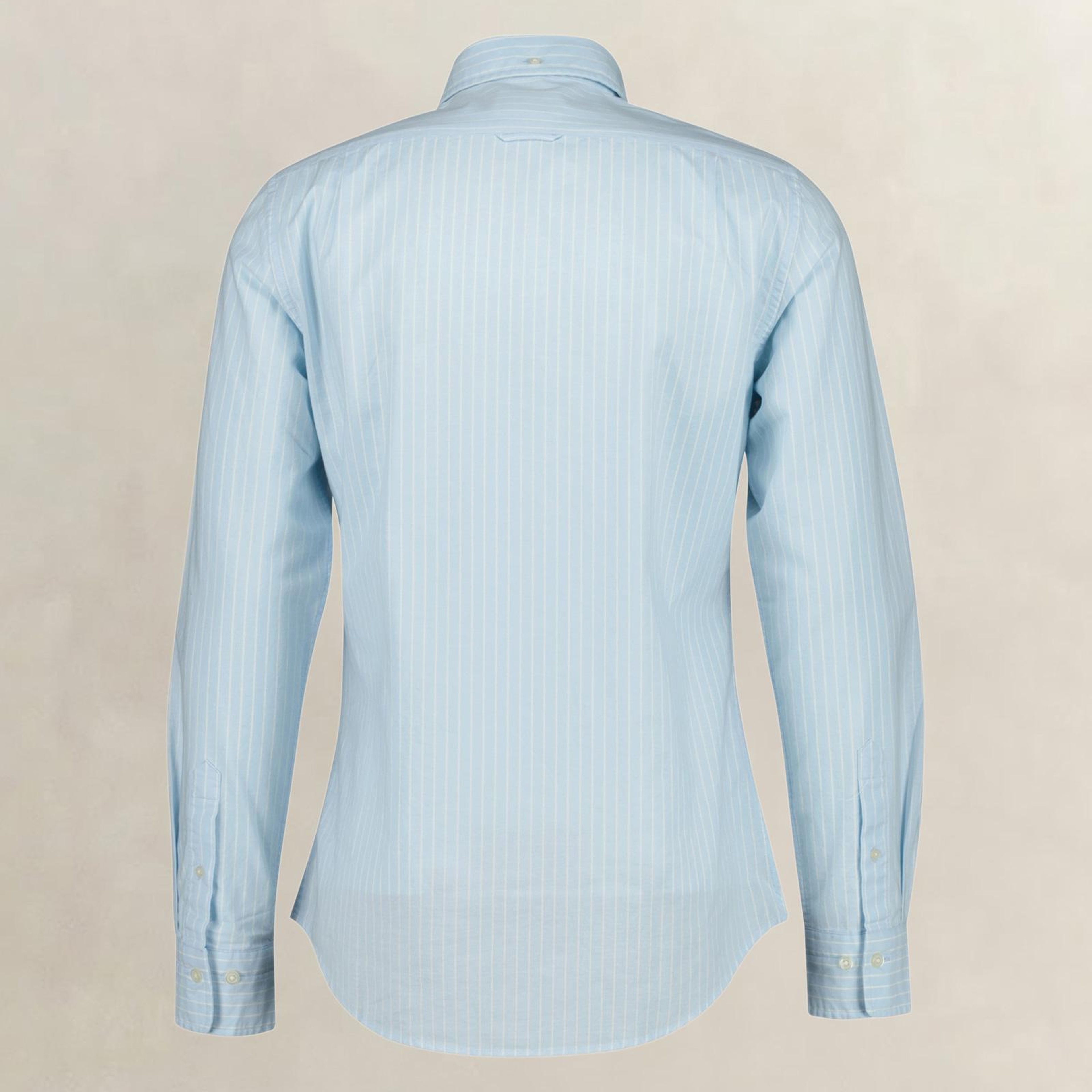 GANT Erkek Mavi Slim Fit Çizgili Logolu Gömlek