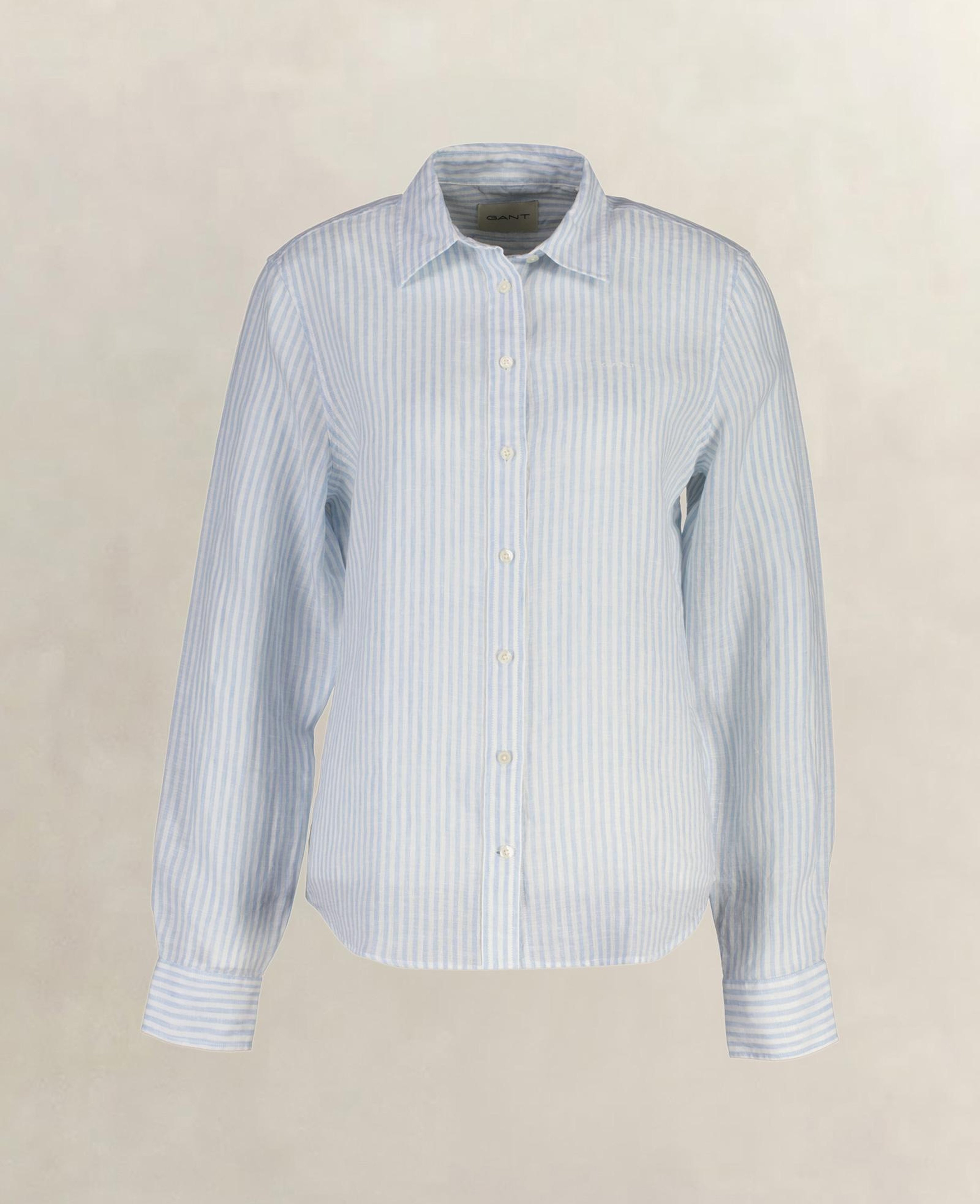 GANT Kadın Mavi Regular Fit Çizgili Gömlek