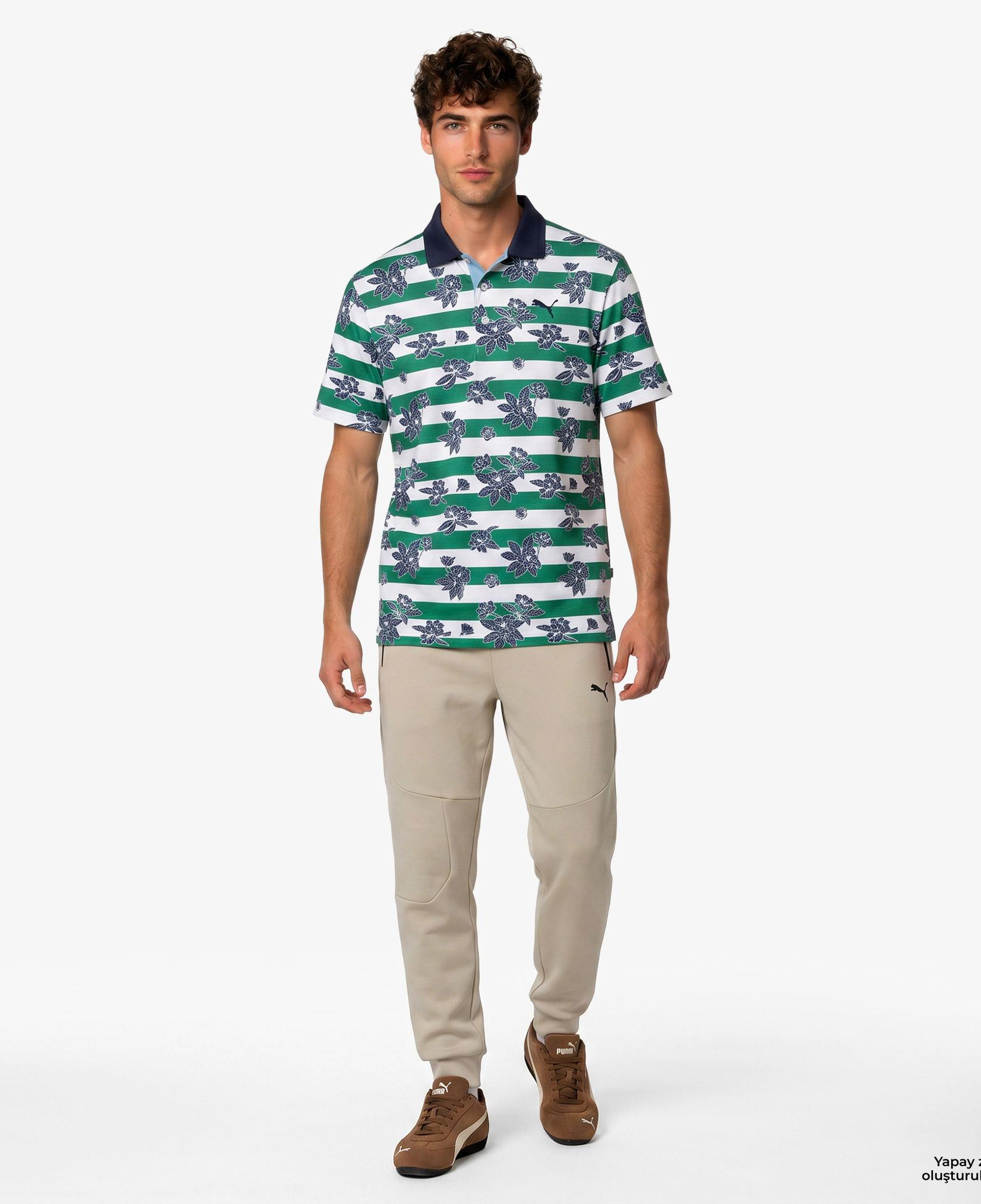 Puma Garden Pique Erkek Yeşil Golf Polo T-Shirt