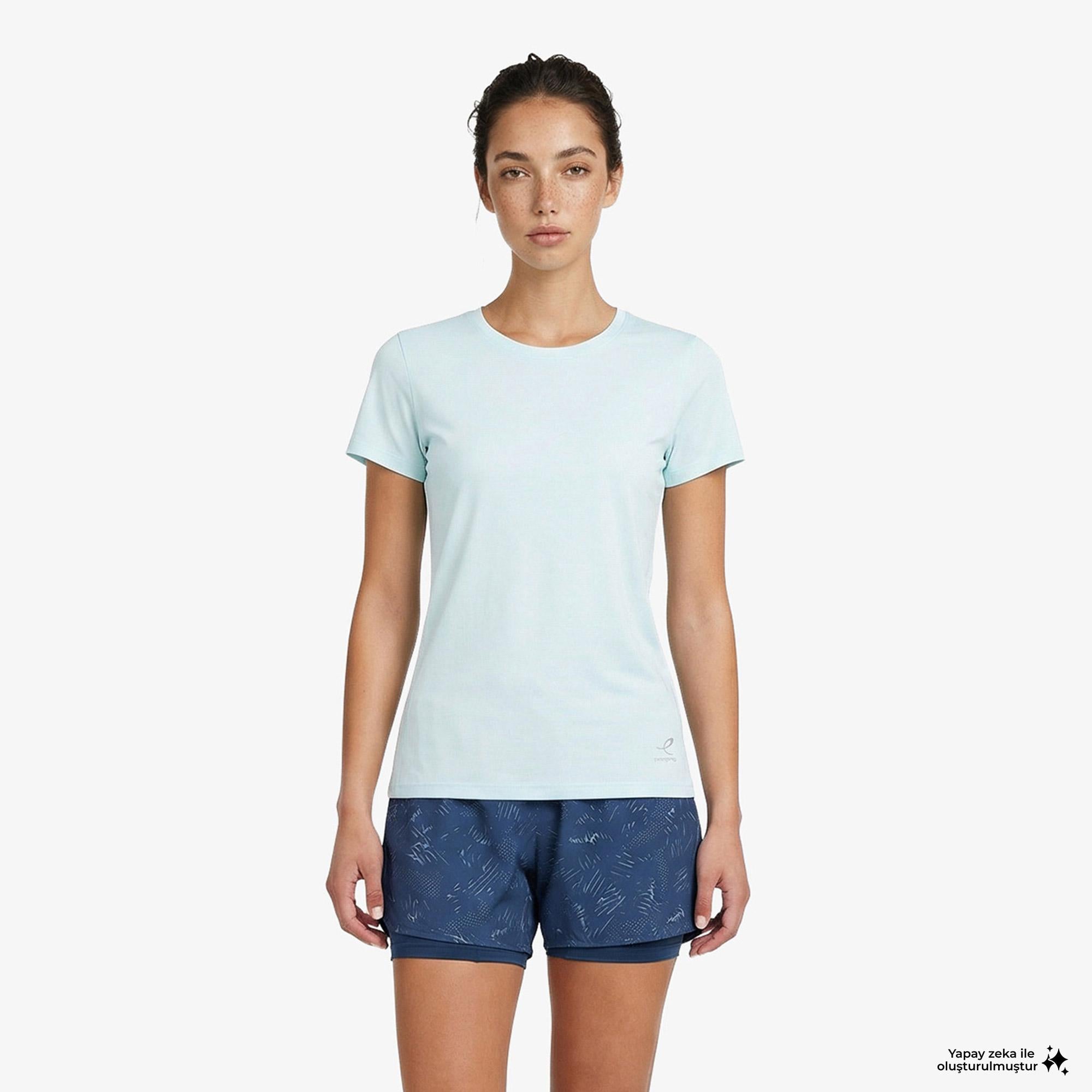 Energetics Maiva Iv Ss Kadın Mavi Koşu T-Shirt