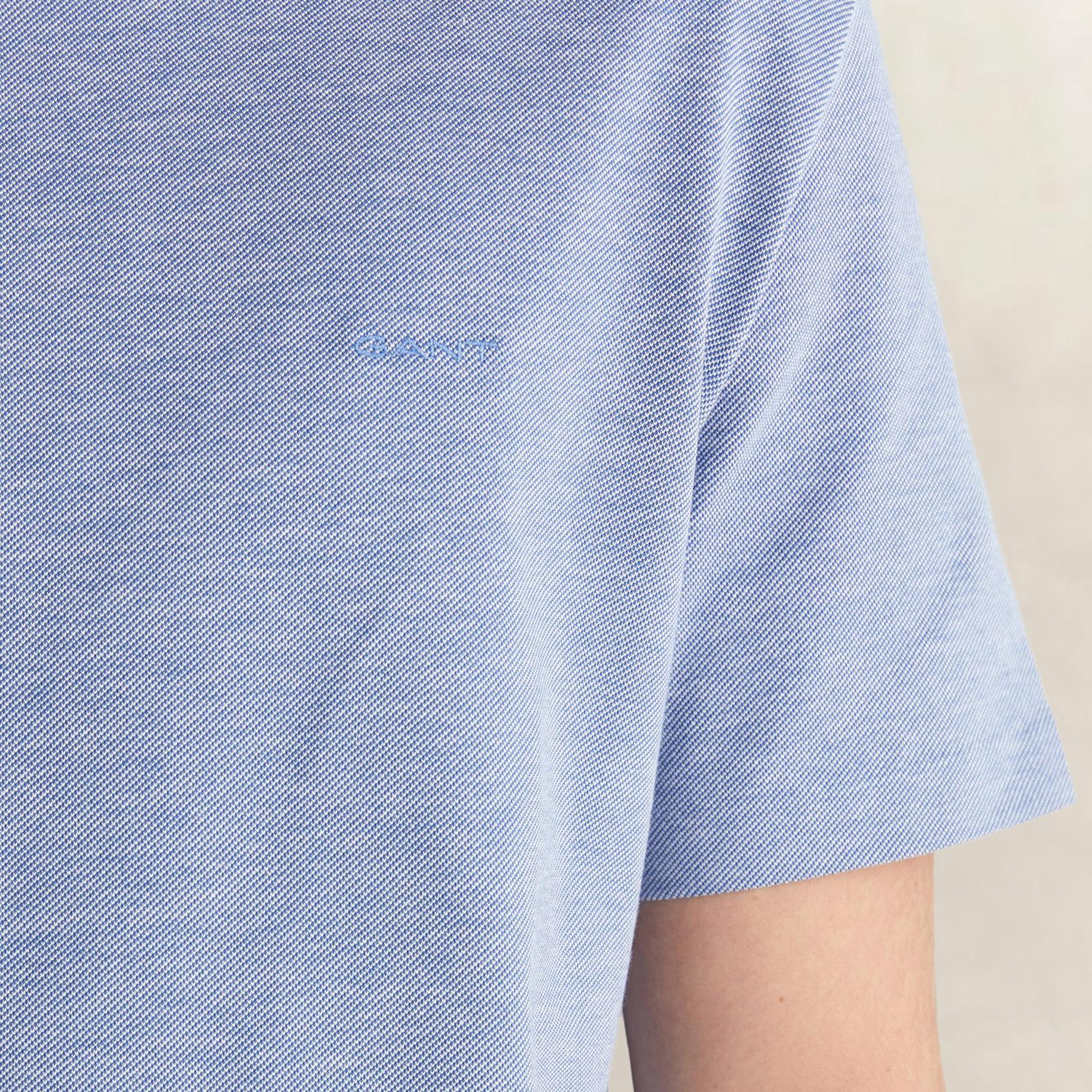 GANT Erkek Mavi Bisiklet Yaka Regular Fit T-Shirt