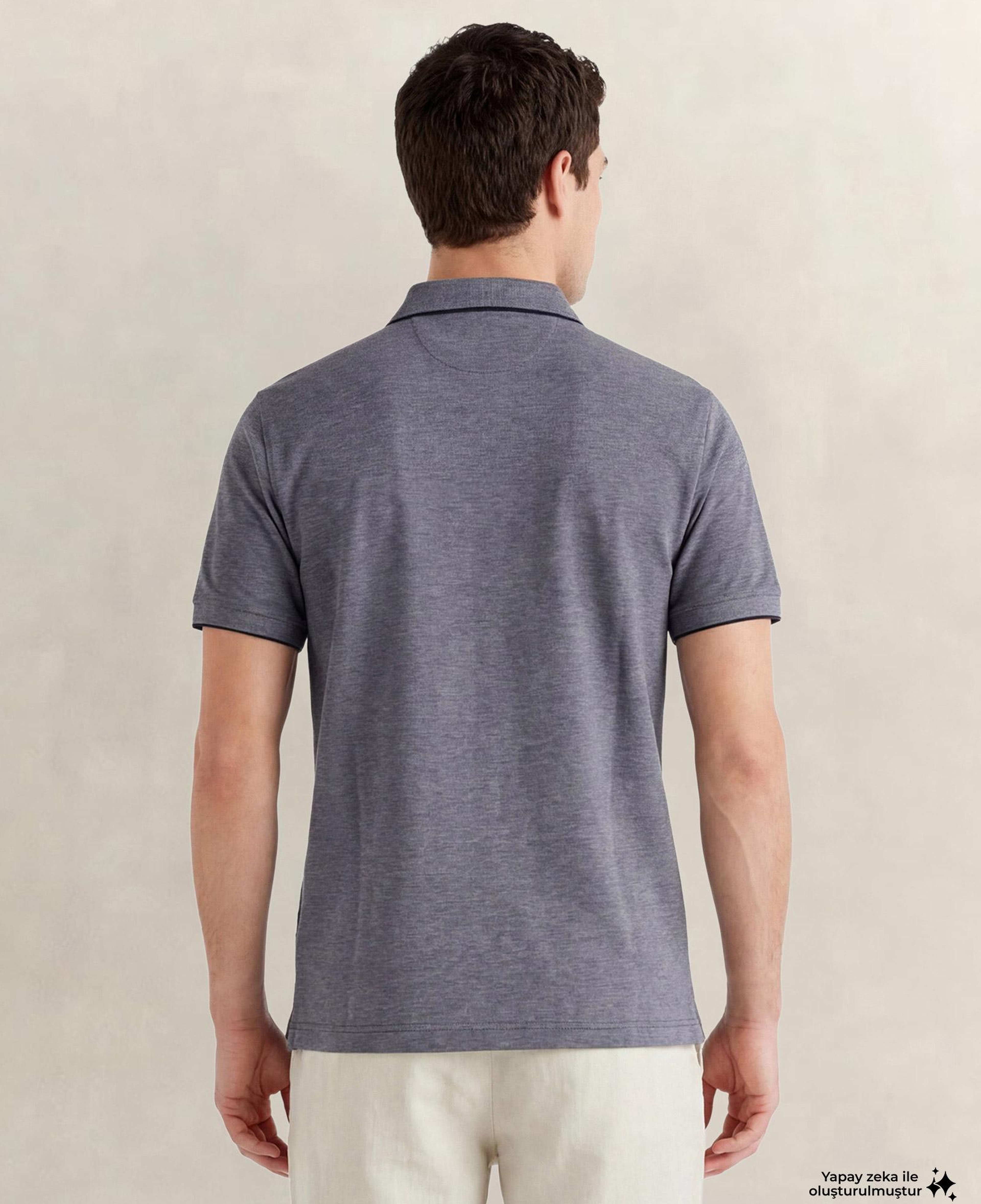 GANT Erkek Lacivert Regular Fit Polo Yaka T-Shirt