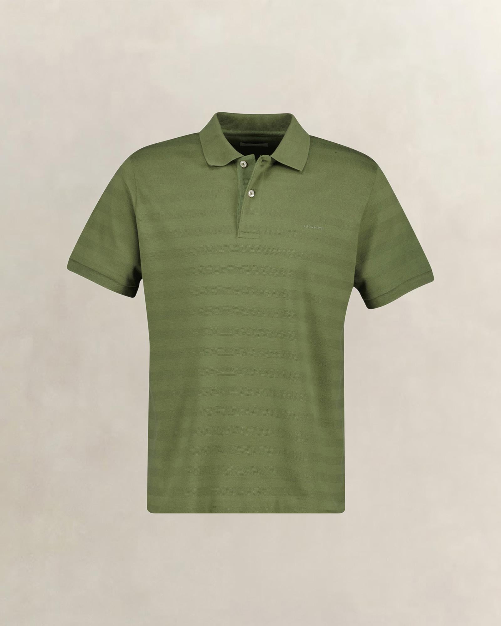 GANT Erkek Yeşil Regular Fit Polo Yaka T-Shirt