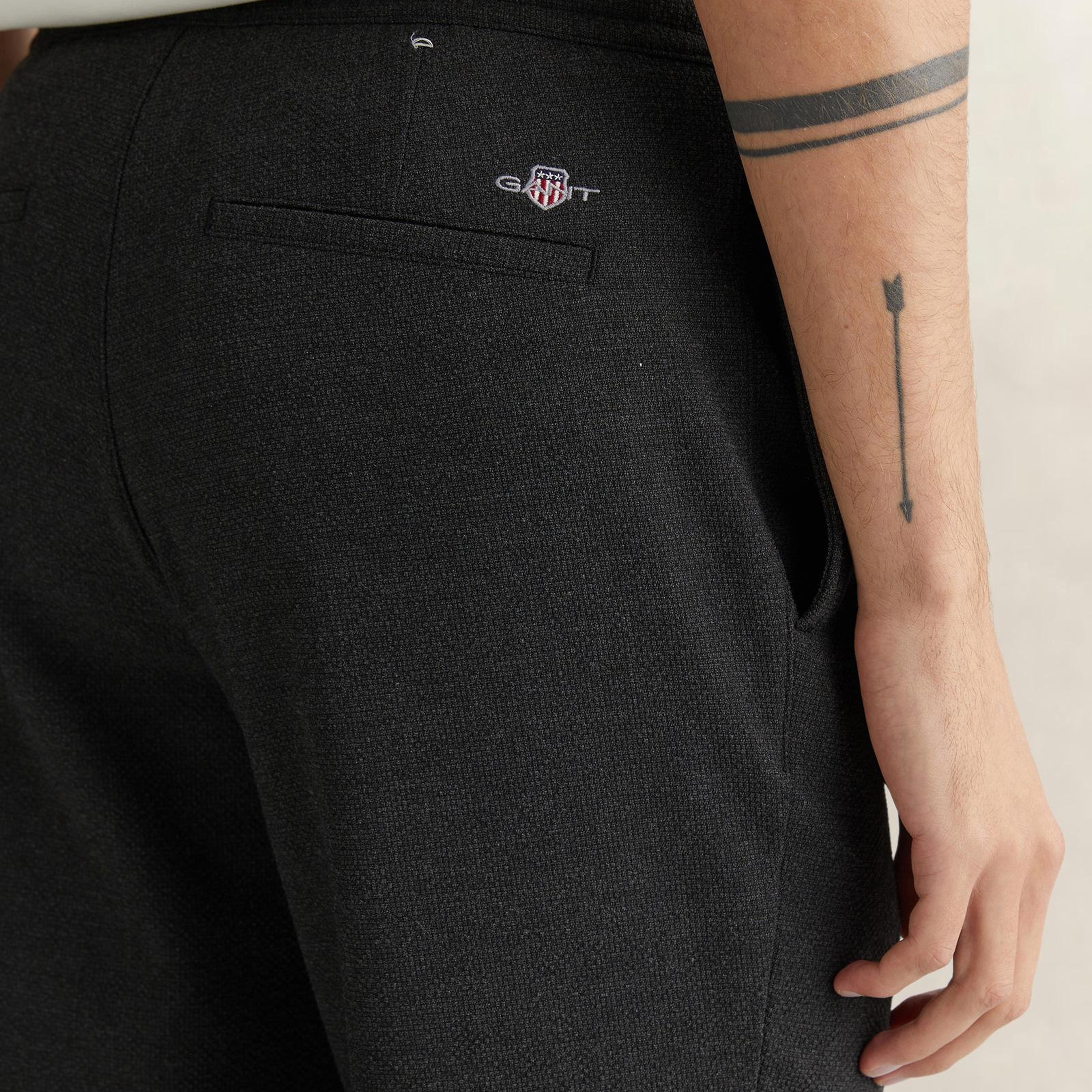 GANT Erkek Gri Regular Fit Pantolon