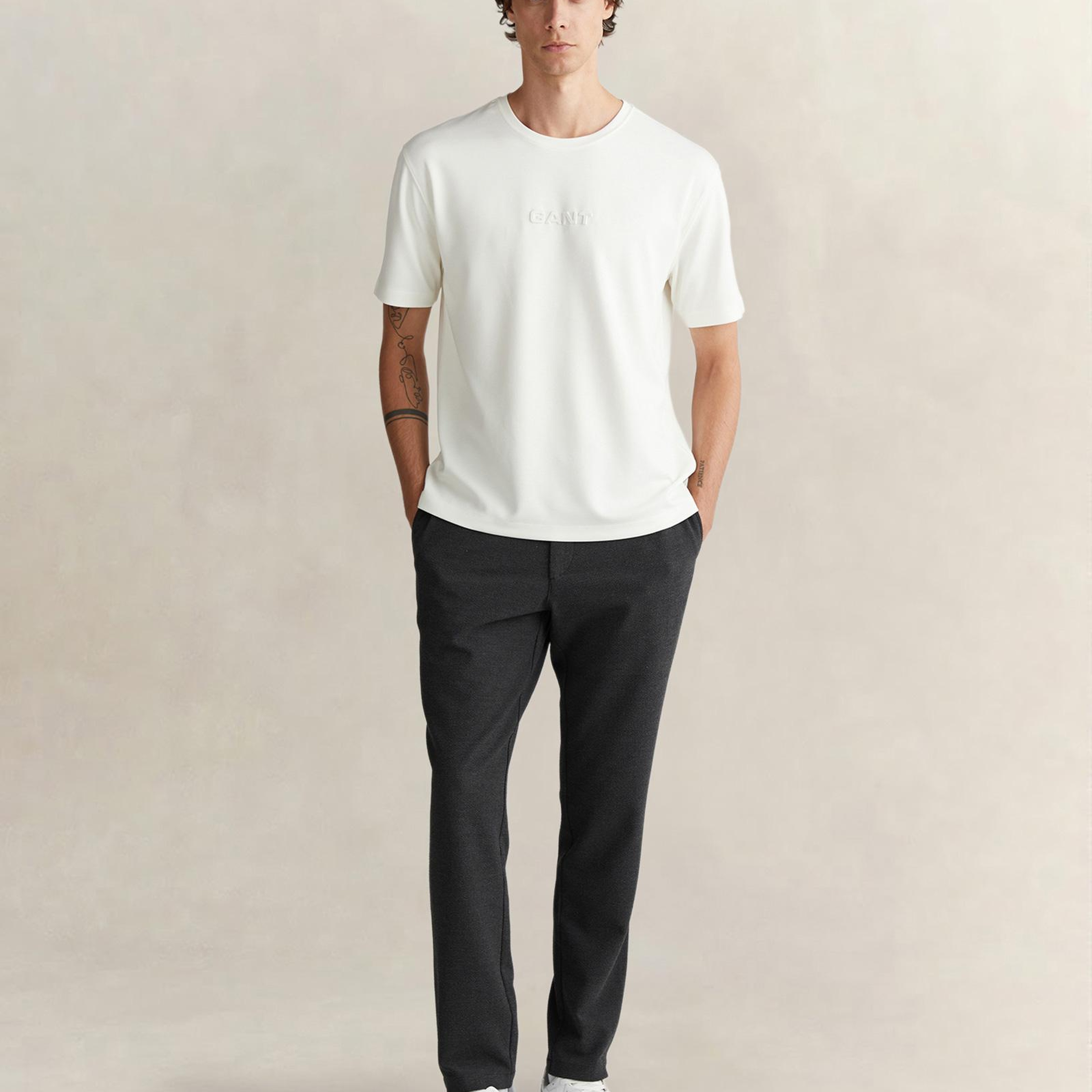 GANT Erkek Gri Regular Fit Pantolon