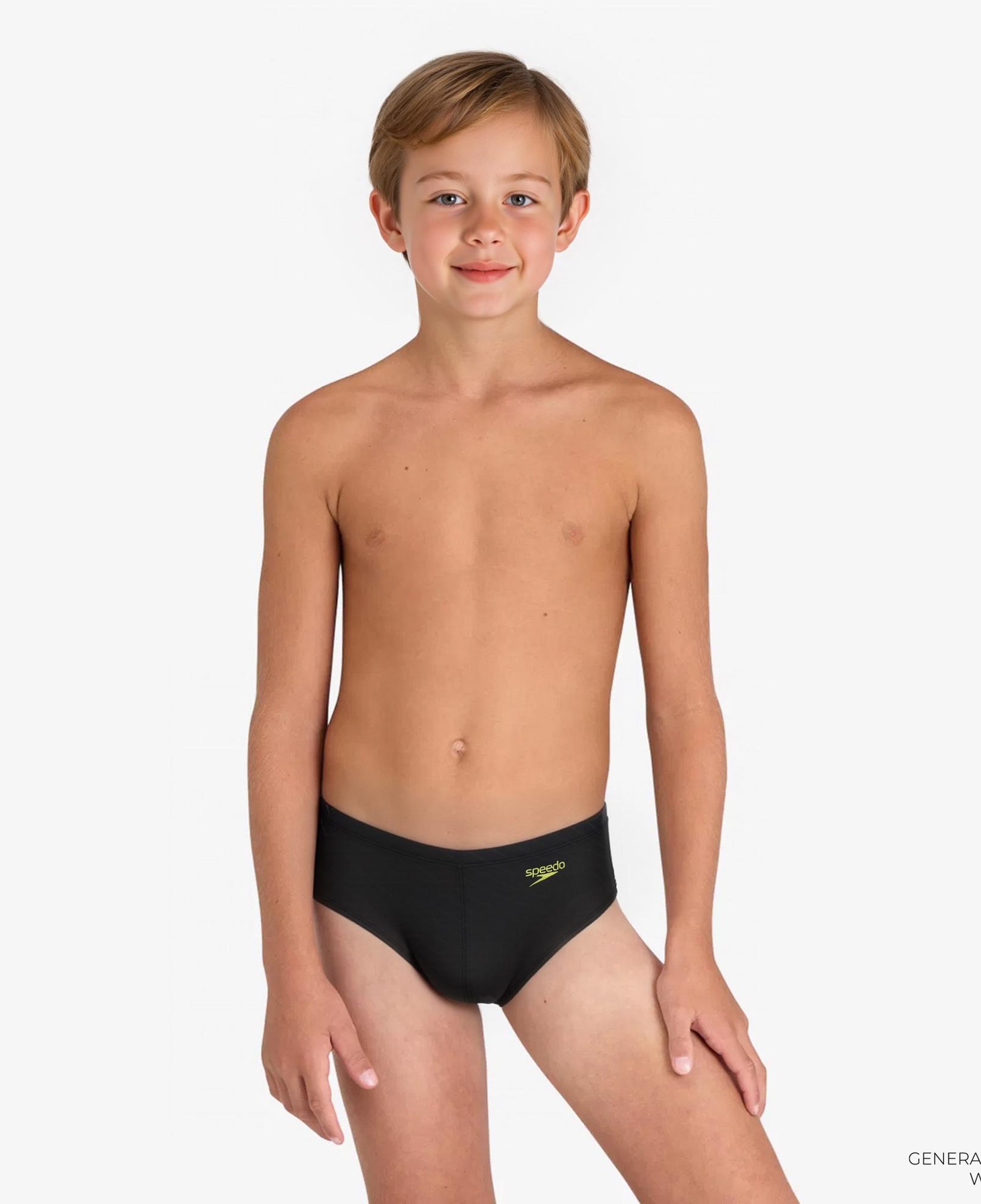 Speedo Logo 6.5 cm Çocuk Siyah Slip Mayo