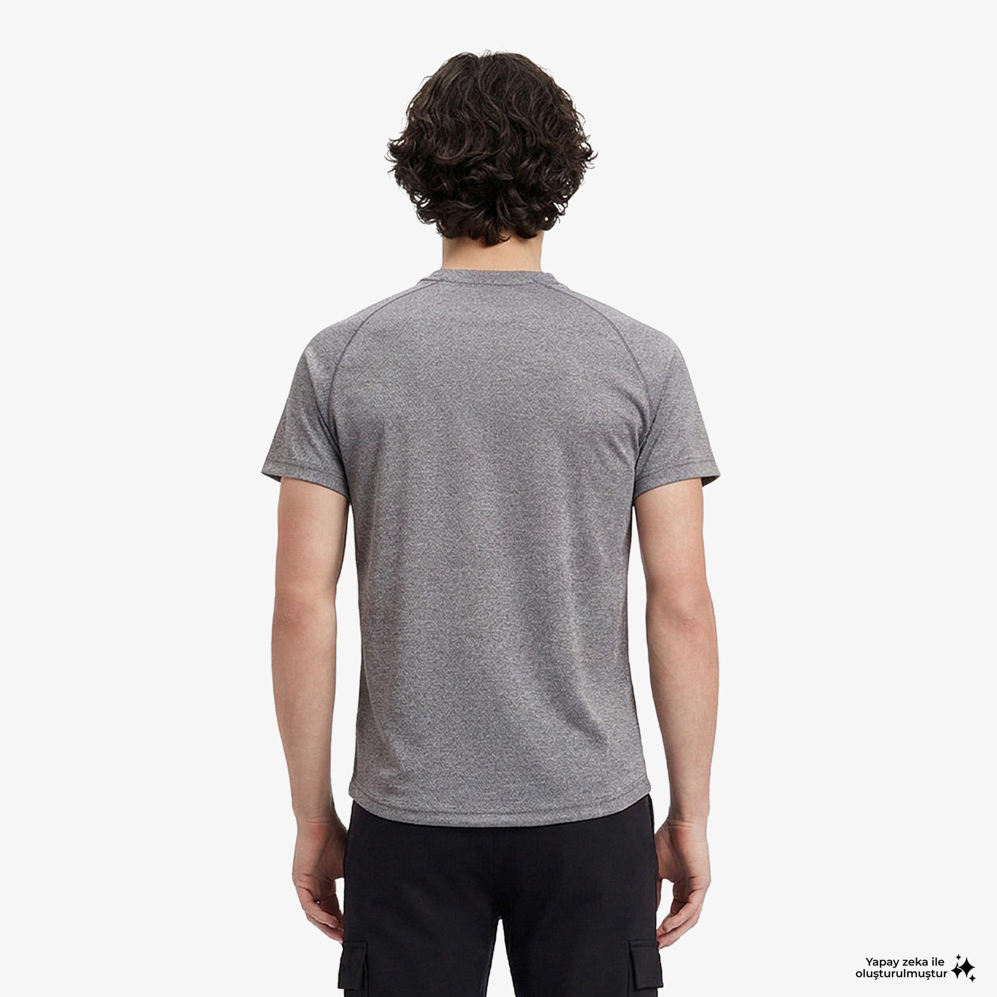 Energetics Erkek Gri Koşu T-Shirt